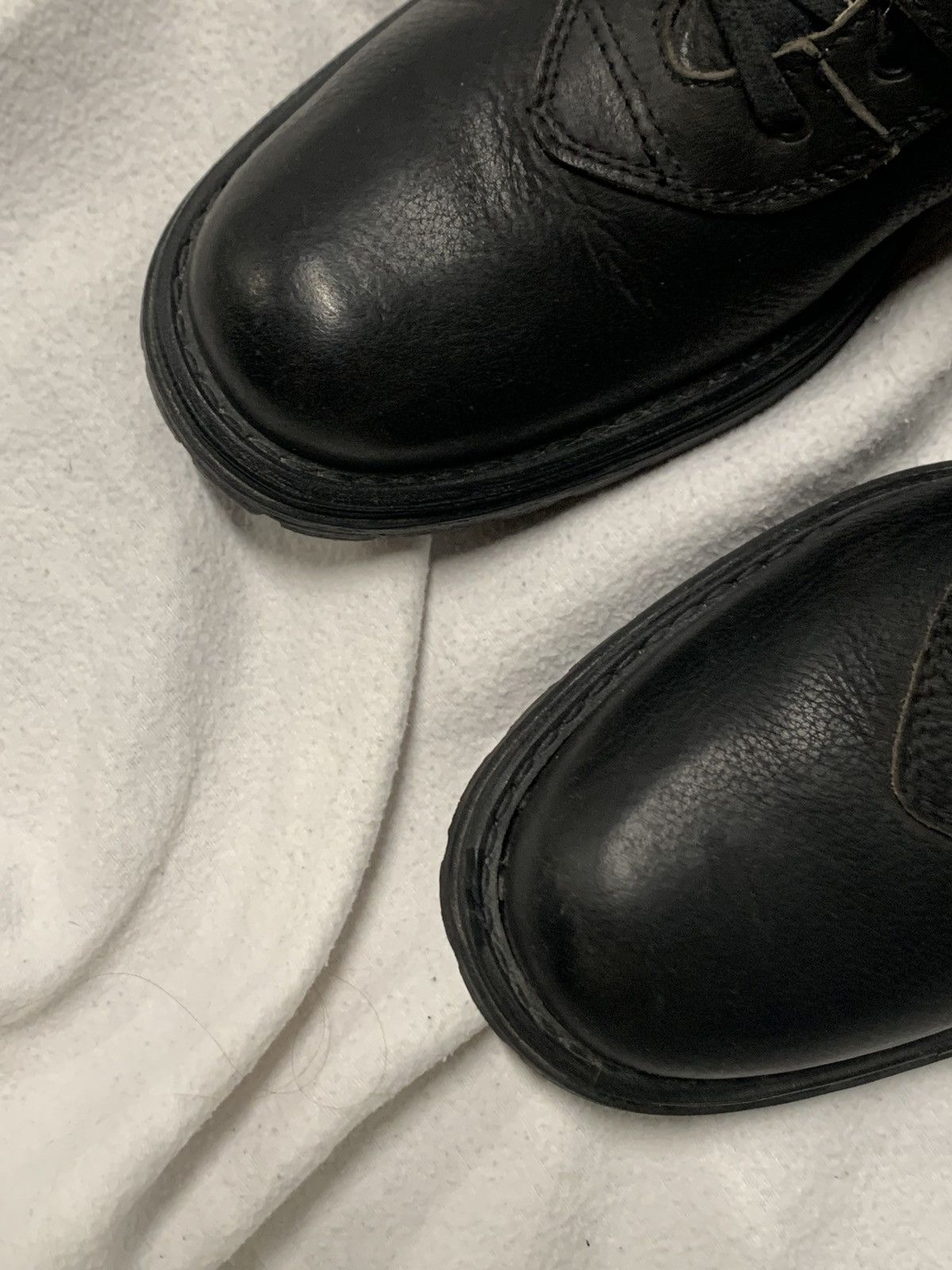 Japanese Brand × Vintage VINTAGE BUMPER HIGH LEATHER BOOTS FAUX FUR LACE UP Size US 7.5 / IT 37.5 - 9 Thumbnail