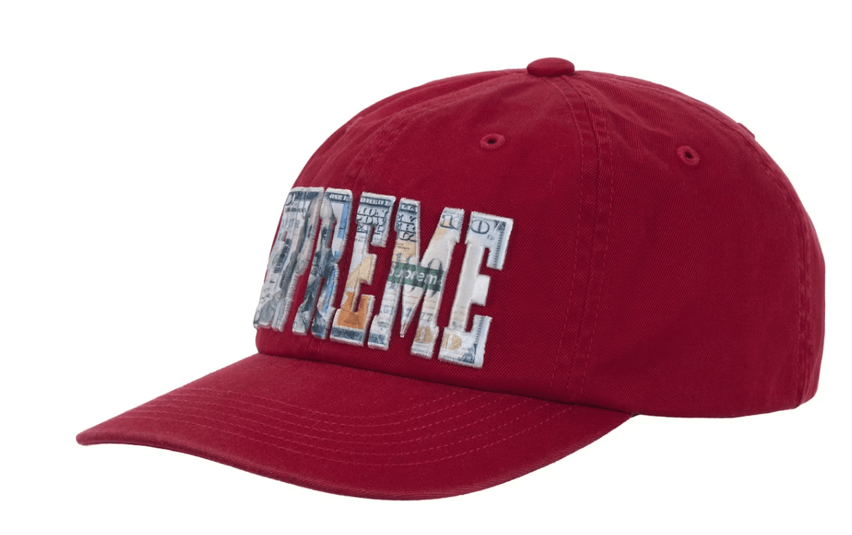 Supreme Supreme Embroidered Money Logo 6-Panel Hat Red Sz Adjustable Size ONE SIZE - 2 Thumbnail