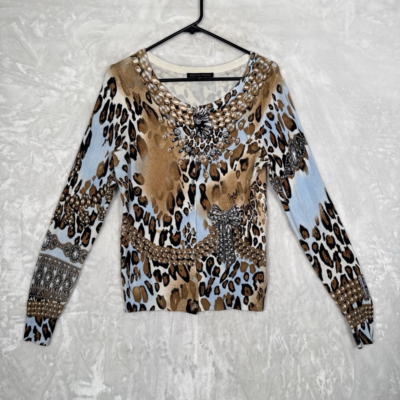 Boston Proper Small Boston Proper Animal Print W/Rhinestones Mother Size S / US 4 / IT 40 - 1 Thumbnail