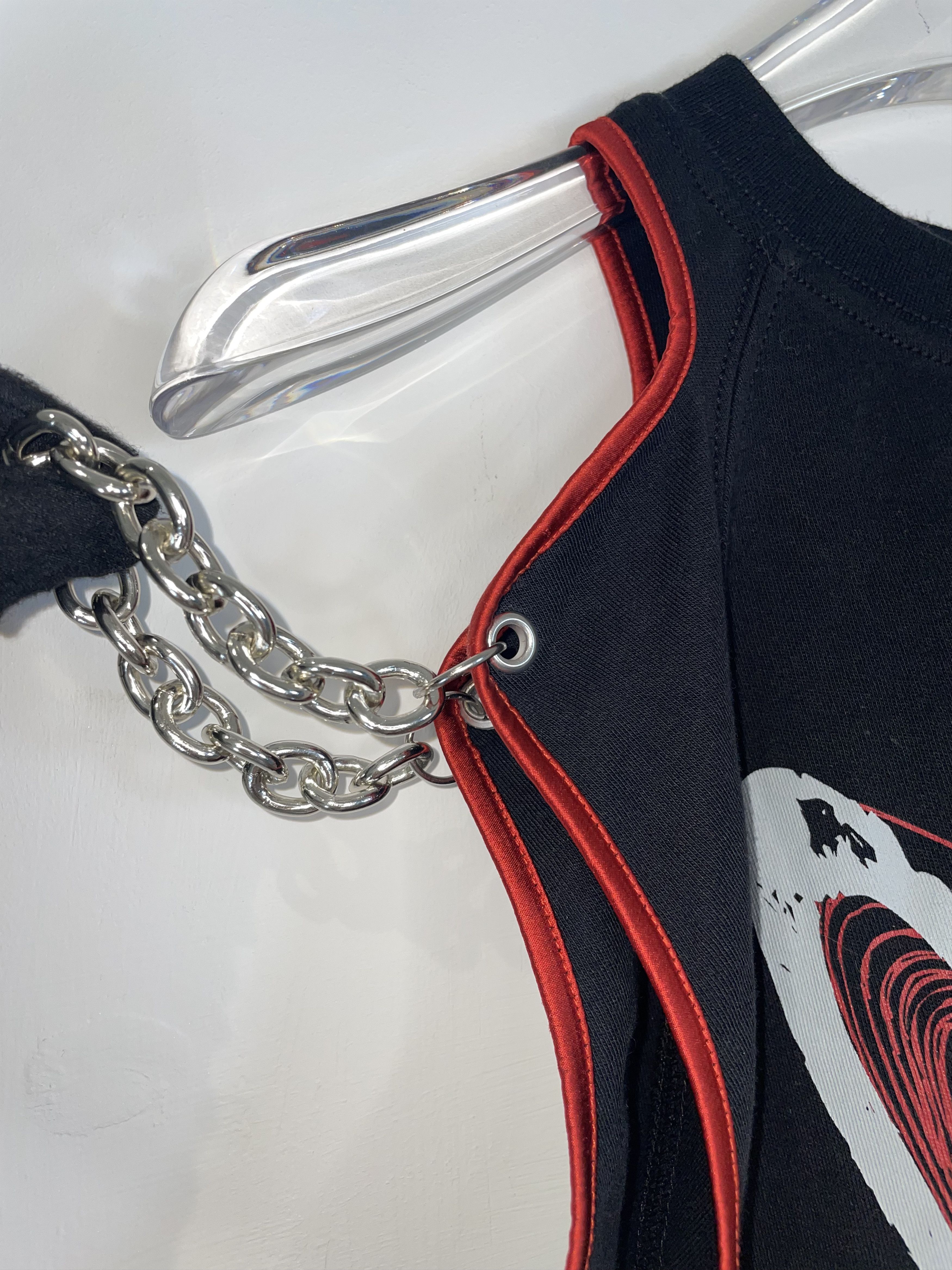 Vivienne Westwood Black Punk Chaos Silver Chain Top | Size XSmall Size XS / US 0-2 / IT 36-38 - 4 Thumbnail