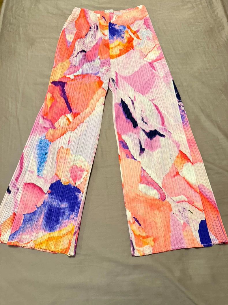 Issey Miyake Issey Miyake size:3 Pink waltz pleated trousers Size 32" / US 10 / IT 46 - 1 Thumbnail