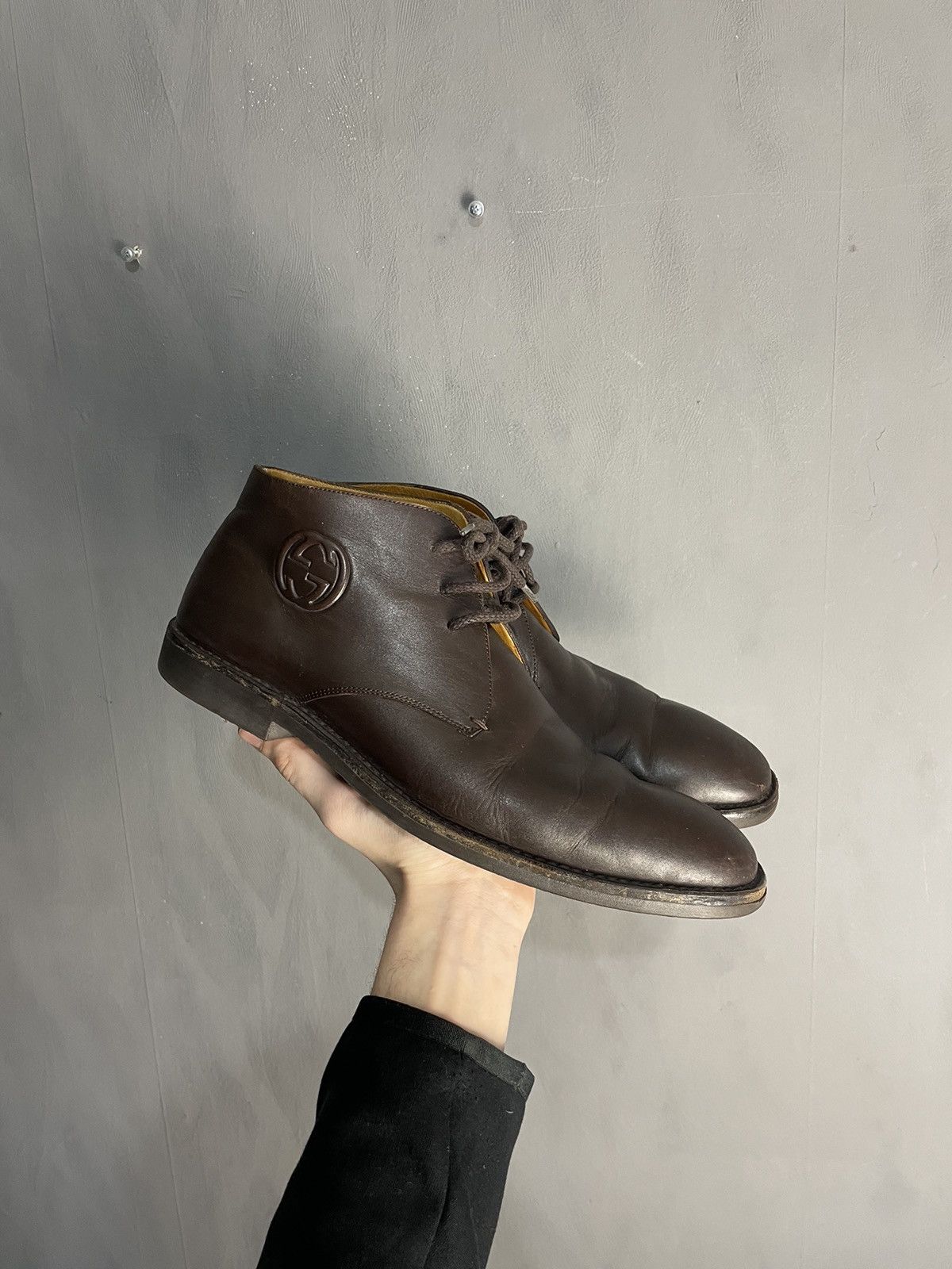 Gucci Gucci Leather Chukka Boots Men