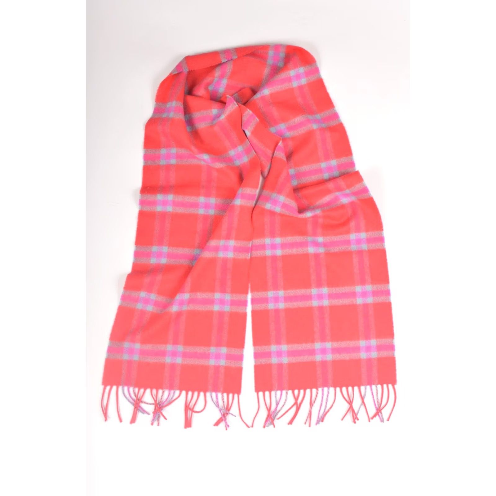 Vintage Highland Estate Tweeds Scarf Dornoch Sutherland Cashmere Made in Scotland Pink Women 162 x 25 cm Tweed, Cashmere Scarf Size ONE SIZE - 3 Thumbnail