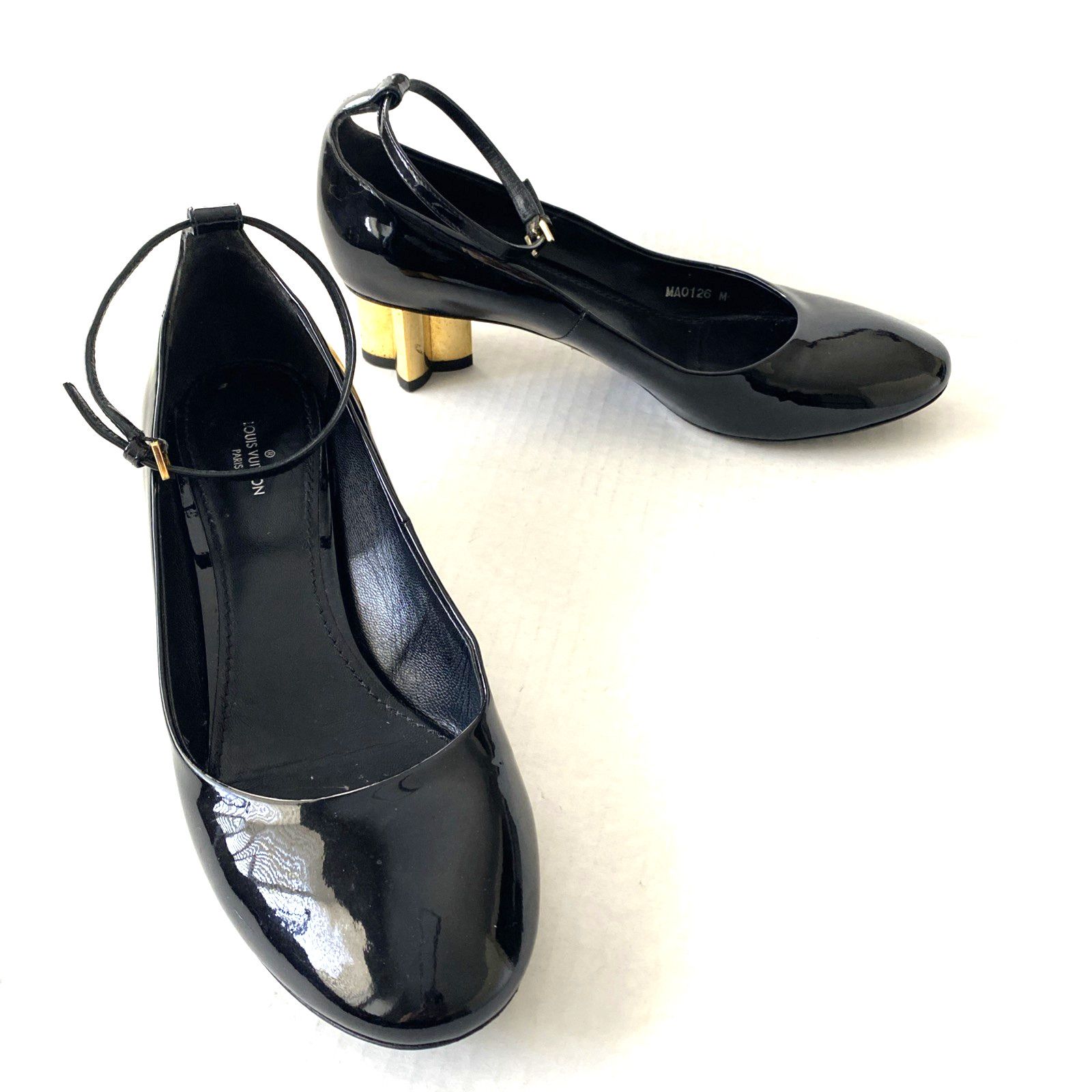 Louis Vuitton Louis Vuitton Night Bloom Pump Black Ankle Strap Flower Heel Size US 8 / IT 38 - 15 Thumbnail
