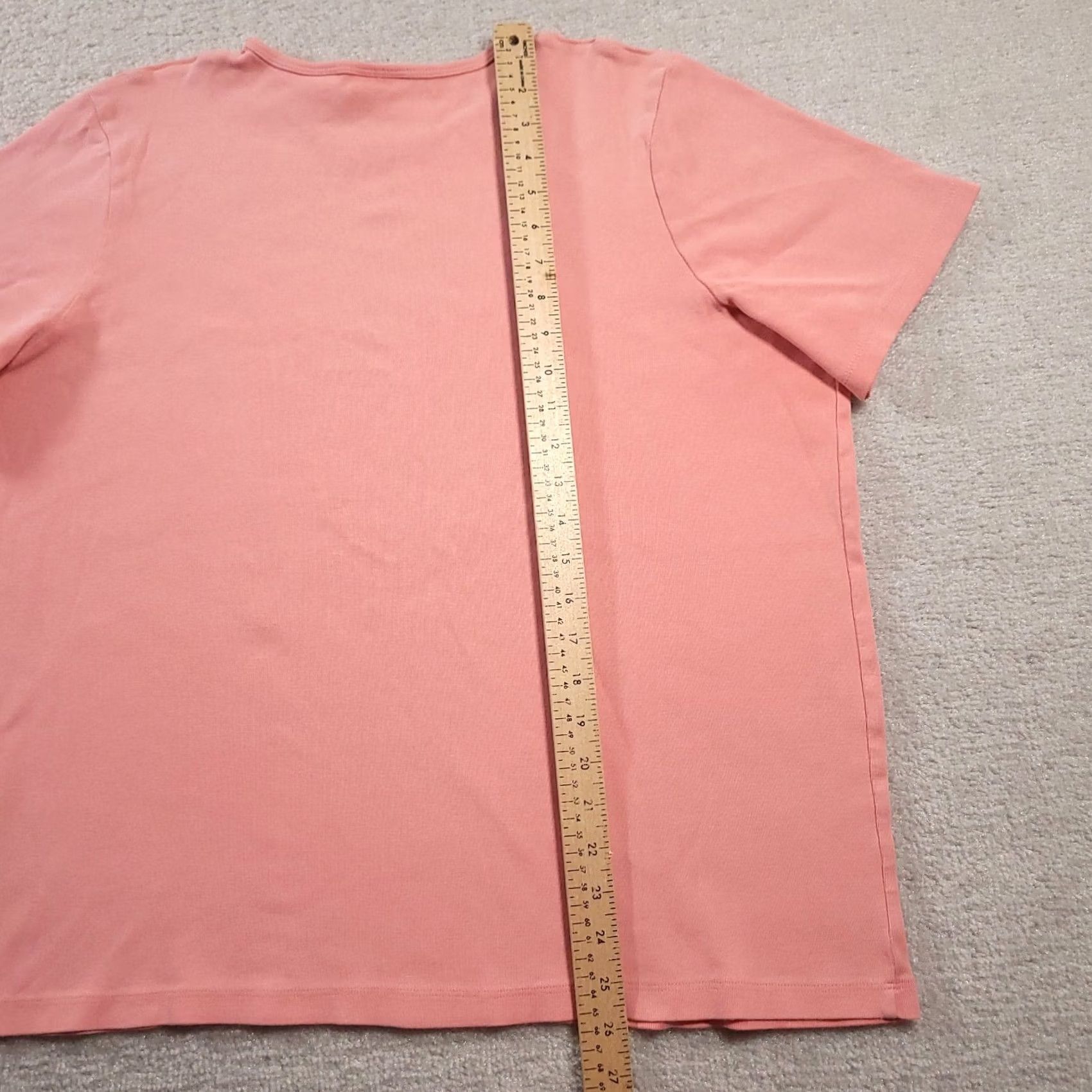 Vintage Willow Bay Womens Plus Size 1X Shirt Pink Short Sleeve Cotton T-Shirt Size XL / US 12-14 / IT 48-50 - 5 Thumbnail