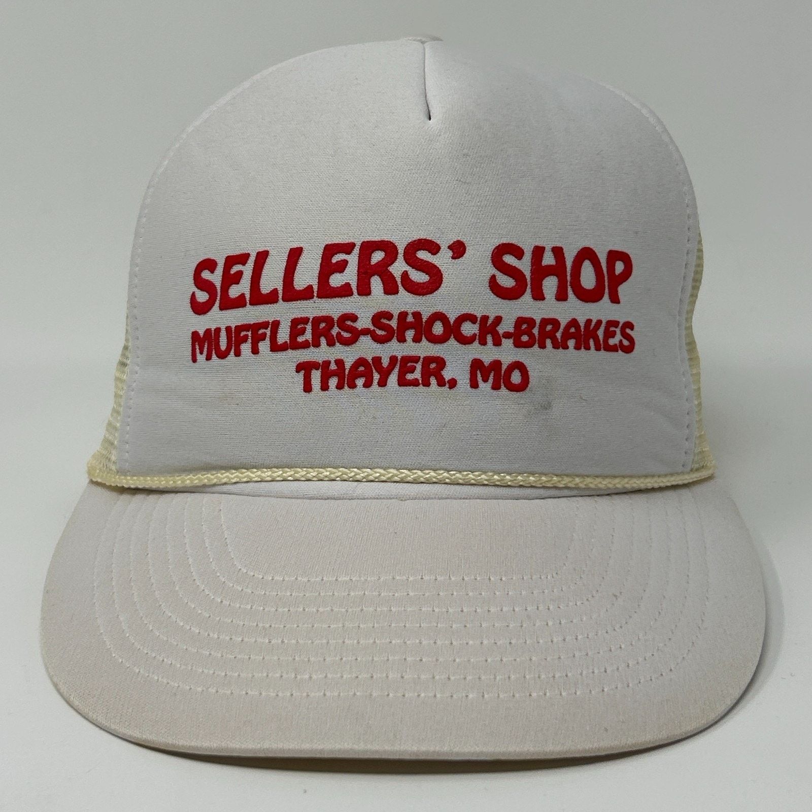Vintage Vintage Sellers Shop Thayer Trucker Hat Baseball Cap White Size ONE SIZE - 1 Thumbnail