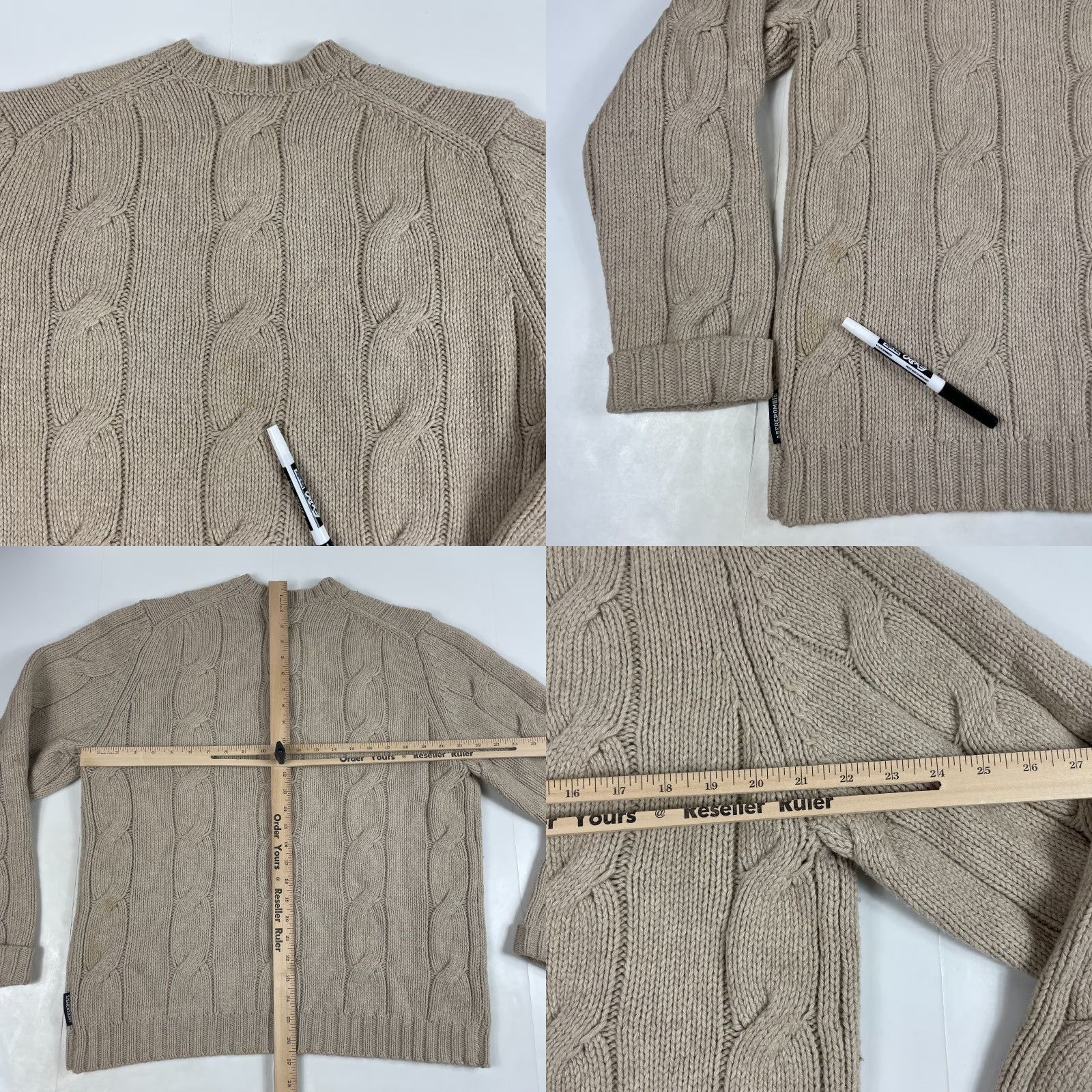 Abercrombie & Fitch VINTAGE Abercrombie & Fitch Sweater Women XL Beige Wool Long Sleeve Knit Pullover Crew Neck Size XL / US 12-14 / IT 48-50 - 8 Thumbnail