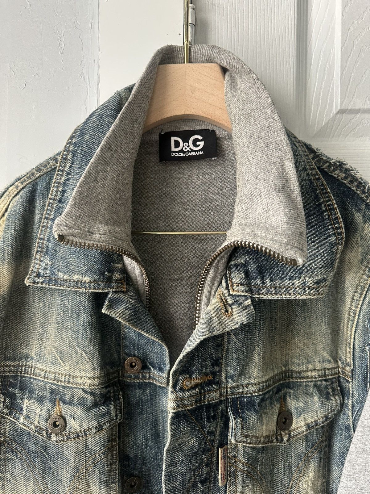 Dolce & Gabbana Dolce & Gabbana Hybrid Denim Fleece Size US M / EU 48-50 / 2 - 4 Thumbnail