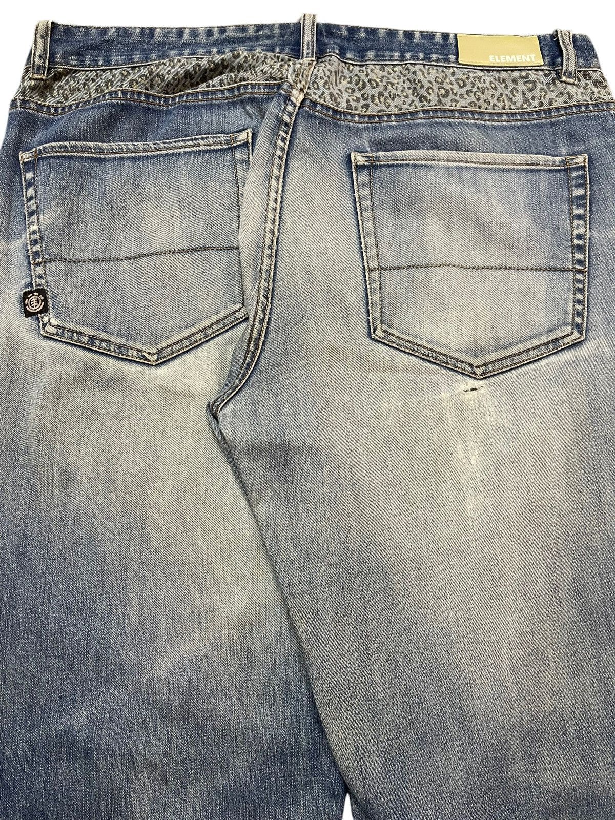 Element Vintage 90s Elements Skateboard Faded Wash Wide Leg Baggy Size US 37 - 6 Thumbnail