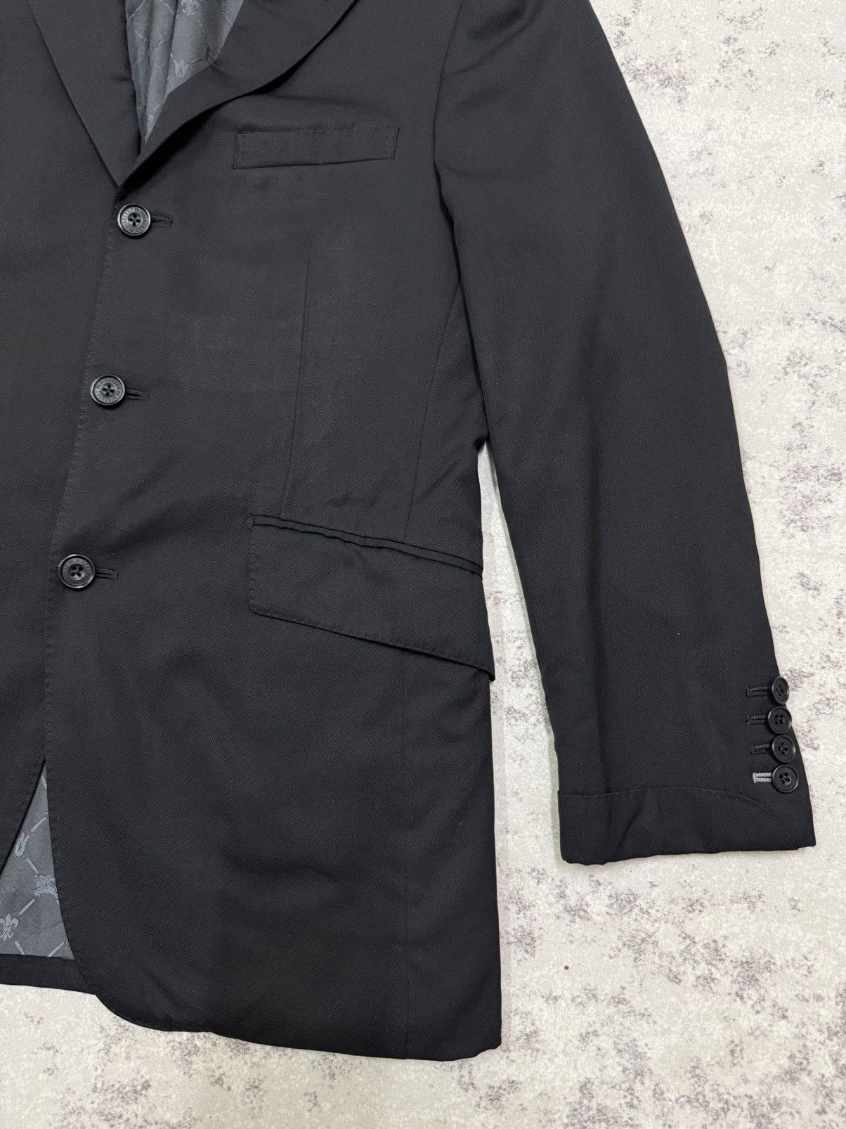 Burberry Burberry Super 120s Monogram Lined Black Blazer Coat Size US S / EU 44-46 / 1 - 5 Thumbnail
