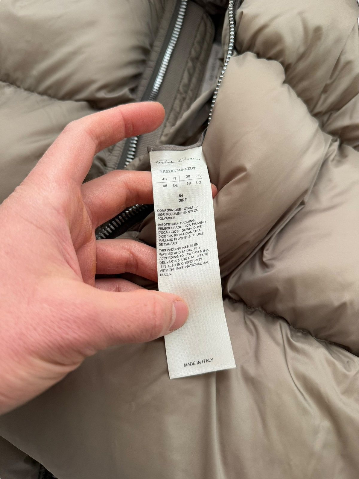 Rick Owens RARE Gethsemane Babel Mountain Cropped Puffer Duvet Size US M / EU 48-50 / 2 - 7 Thumbnail