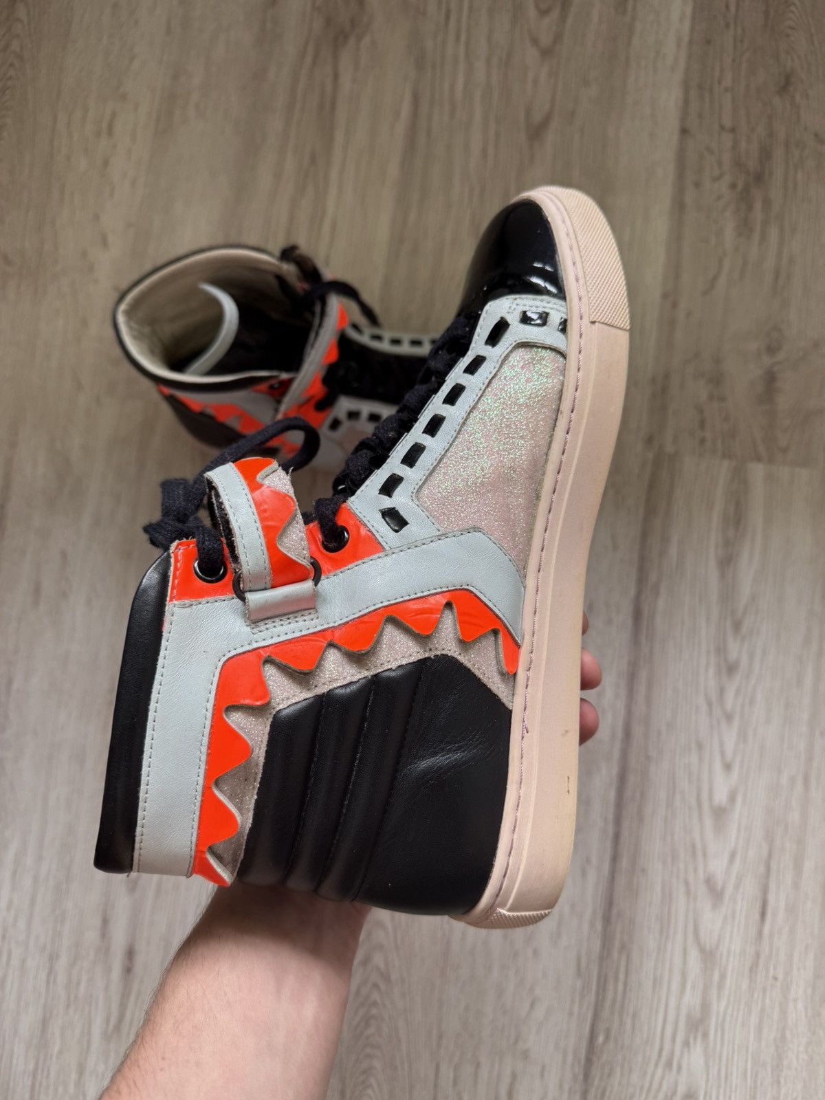 Sophia Webster Sophia Webster Fantasy Wing High Top Sneakers Neon Glitter Size US 9 / IT 39 - 17 Thumbnail