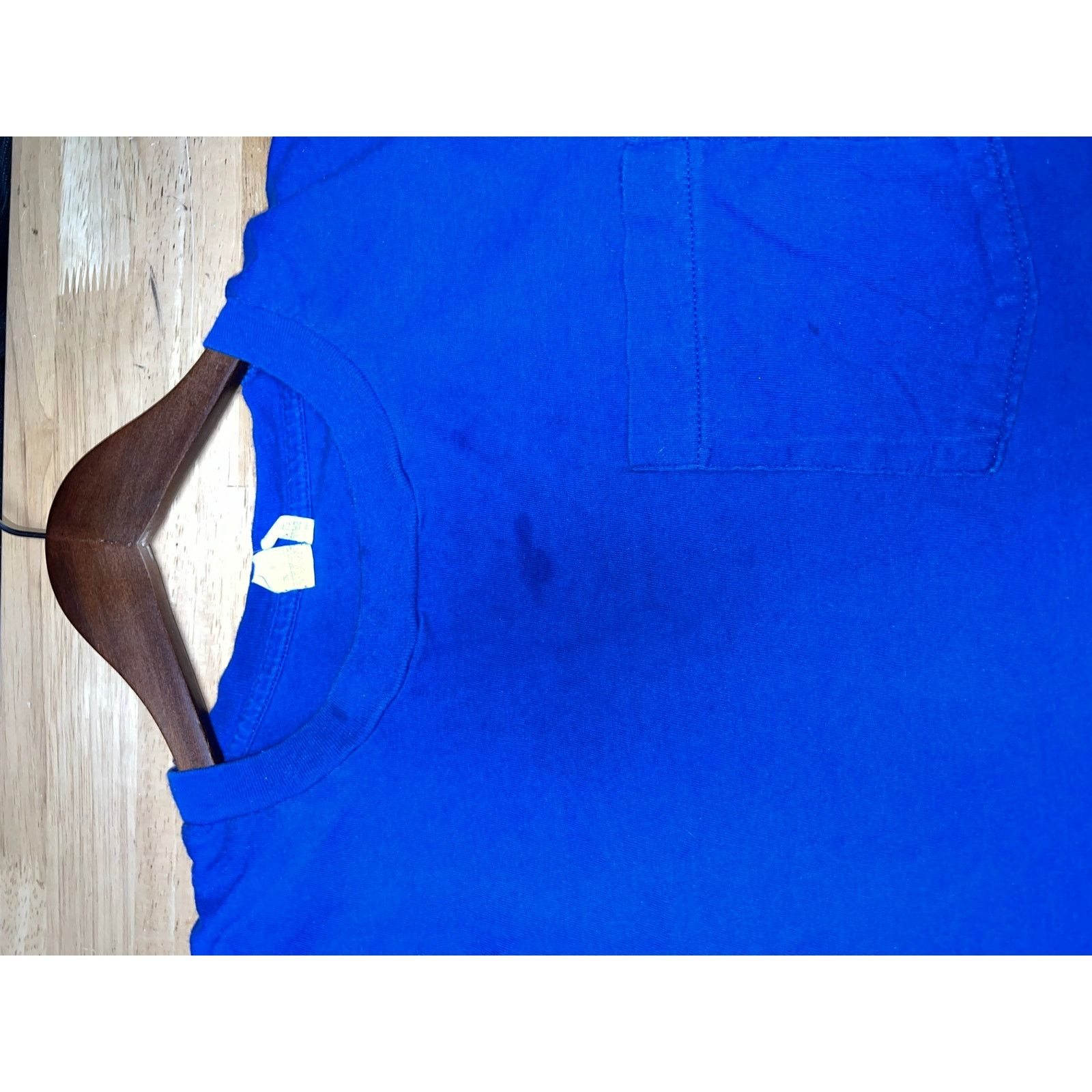 Fruit Of The Loom Vintage Blue Blank Shirt Fruit Of The Loom USA Made Tee 80s Size US XL / EU 56 / 4 - 7 Thumbnail