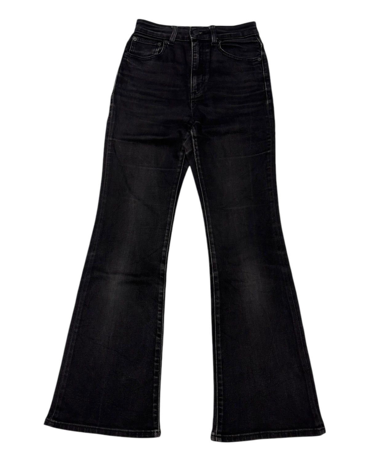 GU 🔥Vintage GU Black Flared Bootcut Denim Jeans Size 25" / US 0 / IT 36 - 1 Thumbnail
