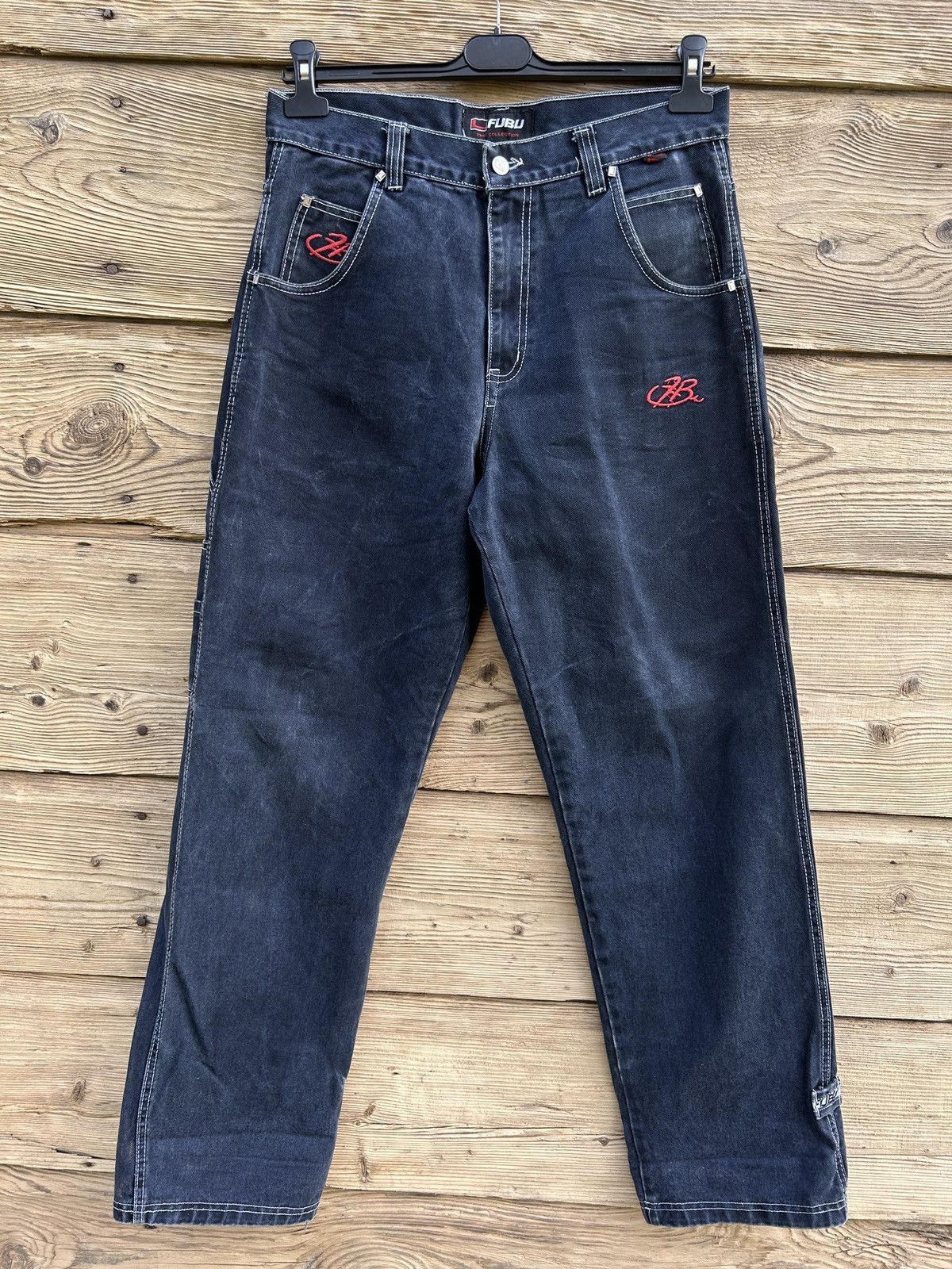90s Vintage Fubu Denim Workwear Carpenter Rap Jeans Pants