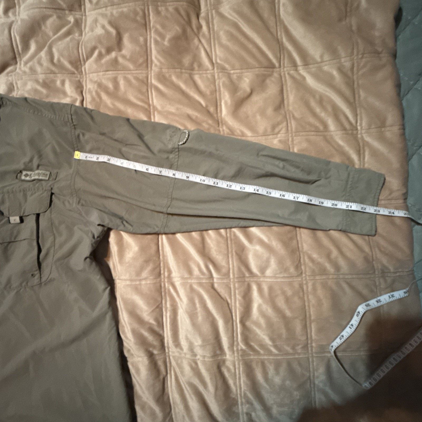 Columbia Columbia PFG Vented Shirt Mens M Olive Nylon Fishing SPF 30+ Size US M / EU 48-50 / 2 - 11 Thumbnail