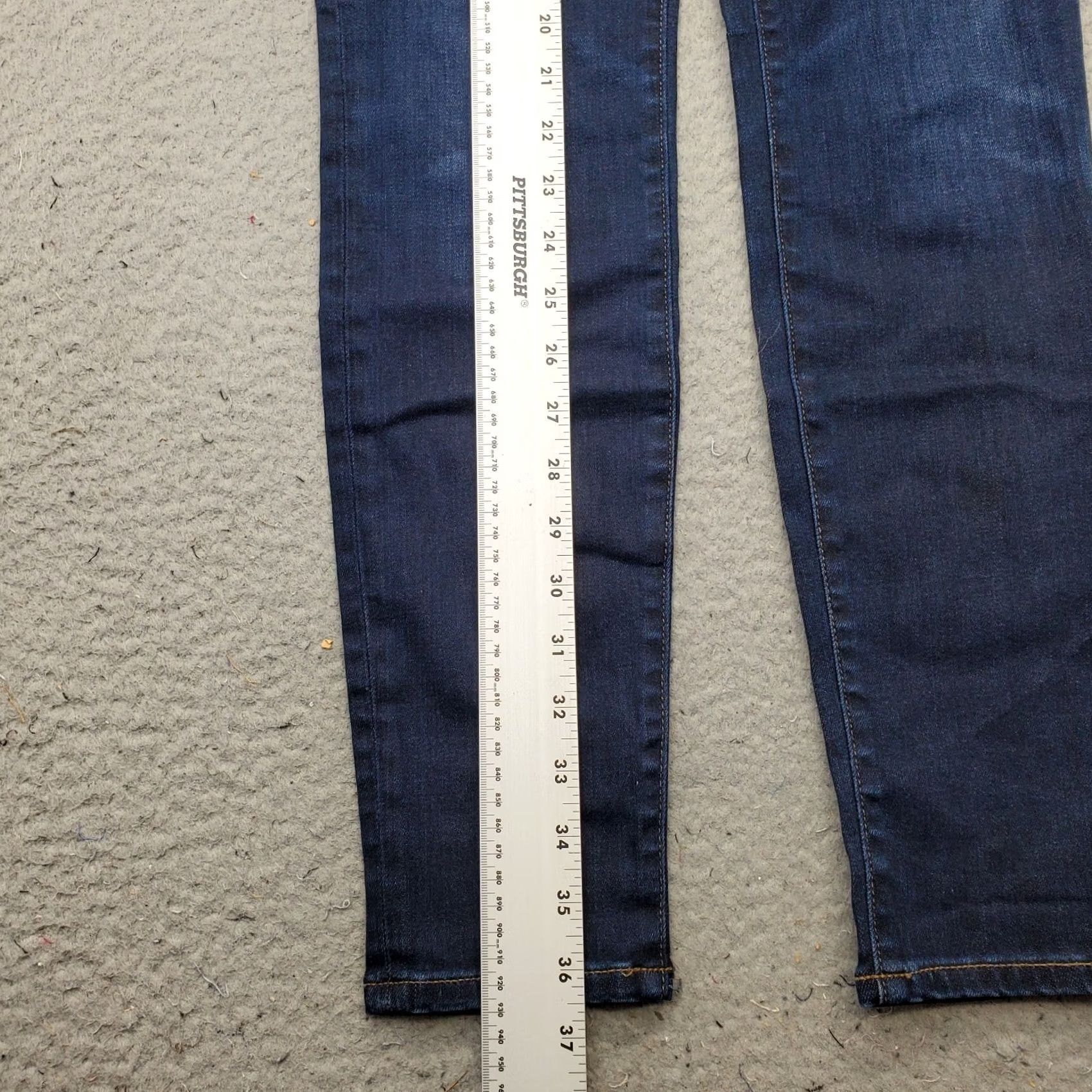 Madewell Madewell Womens 27 Blue Denim Dark Wash Stretch 9" Mid-Rise Skinny Jeans Size 27" / US 4 / IT 40 - 3 Thumbnail