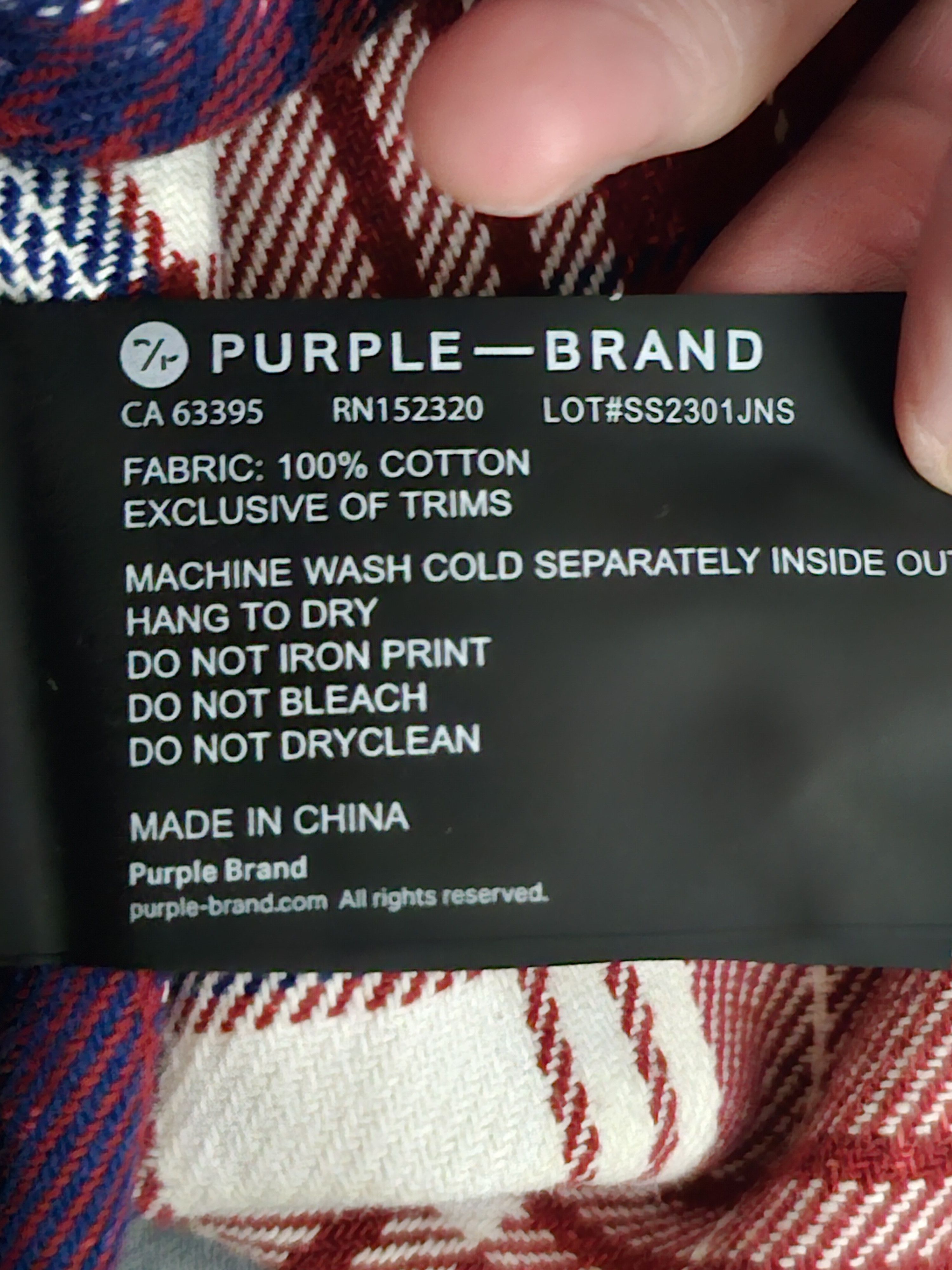 Purple Brand Purple Brand Long Sleeve Logo Flannel Buttondown Shirt Size US M / EU 48-50 / 2 - 12 Thumbnail