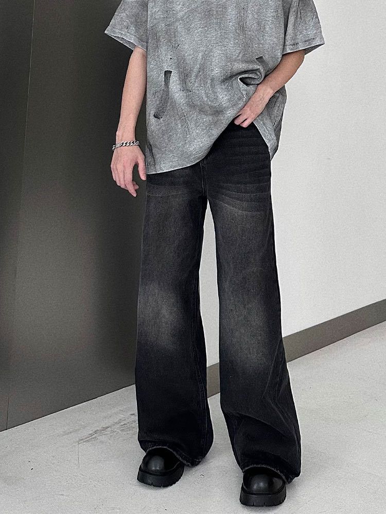 Japanese Brand × Jean American retro distressed loose straight-leg jeans Size US 32 / EU 48 - 4 Thumbnail