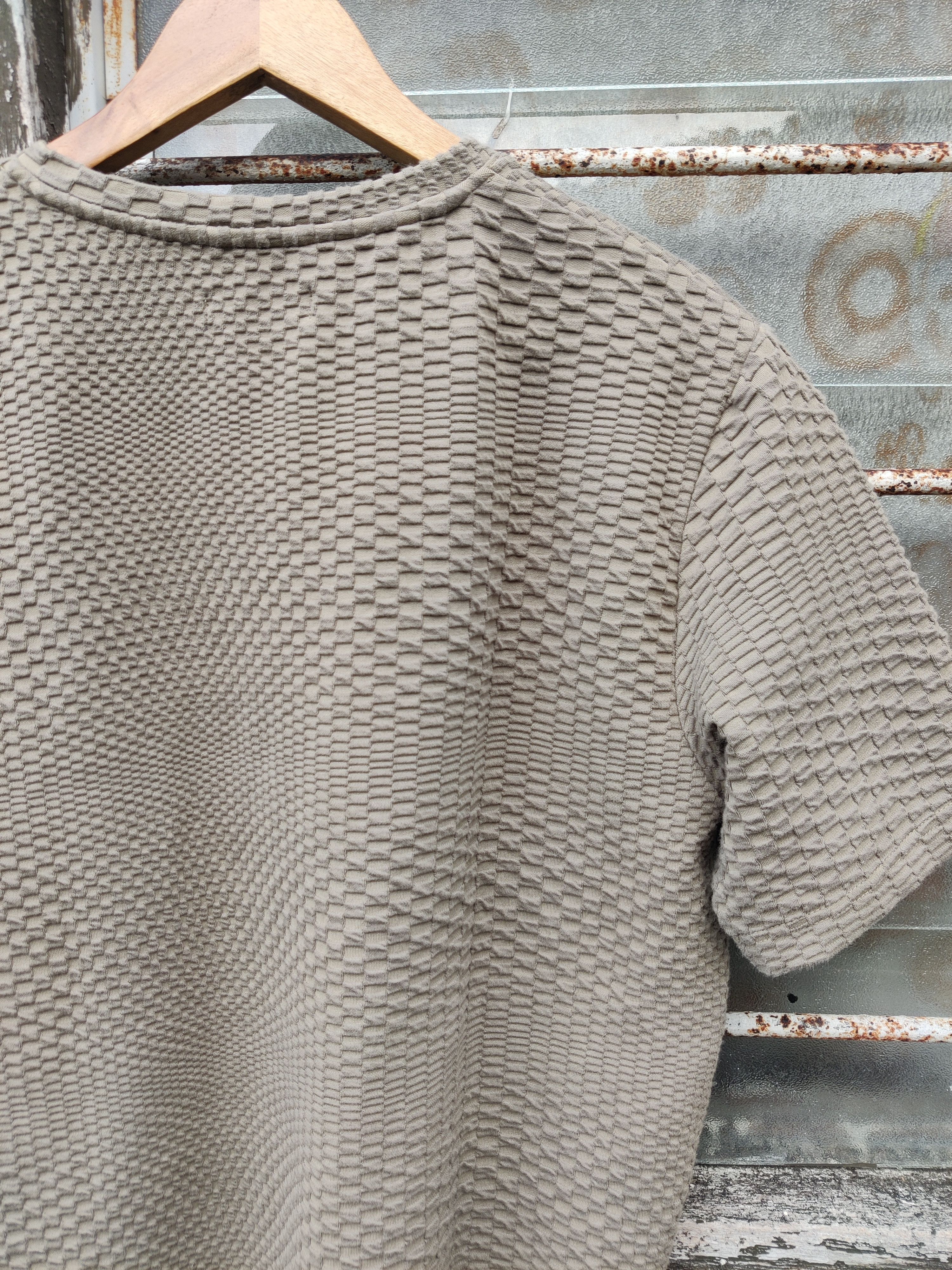 Japanese Brand Vintage Tete Homme Issey Miyake 3D Checkers Bondage Shirt Size US M / EU 48-50 / 2 - 6 Thumbnail