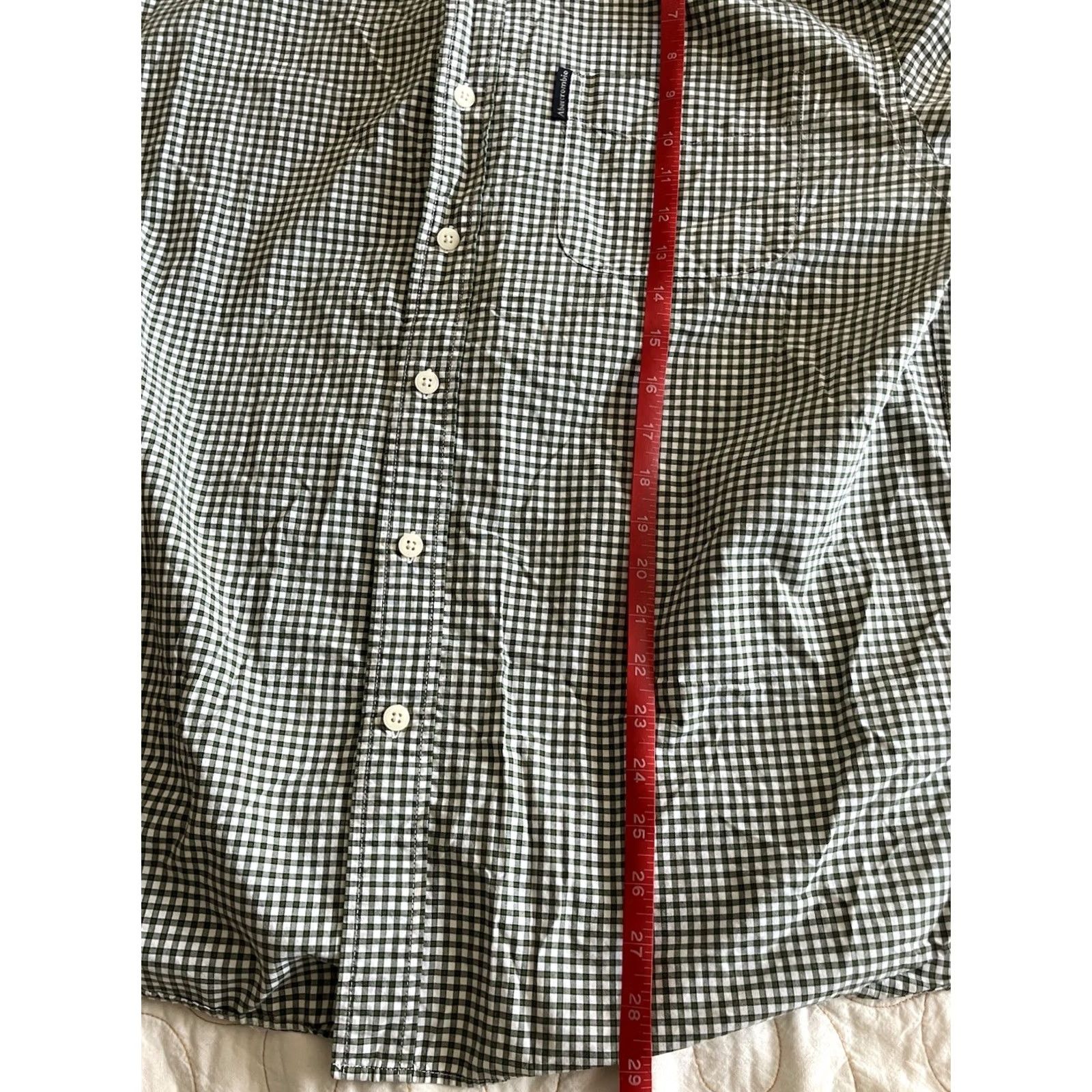 Abercrombie & Fitch VINTAGE Abercrombie & Fitch MENS Button-Down Shirt Striped Collar Long Sleeve Muscle L Green Blue Casual Workwear Y2K Preppy Vintage включ Size US L / EU 52-54 / 3 - 6 Thumbnail