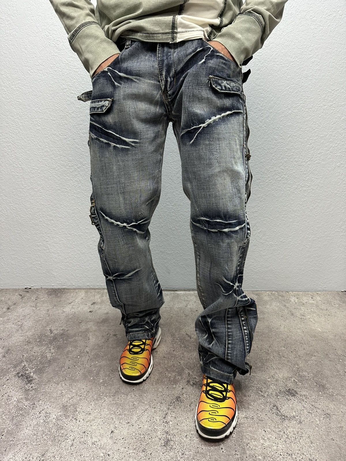 Other Vintage Junya Watanabe Balenciaga Style Denim Jeans Y2K Size US 34 / EU 50 - 2 Thumbnail