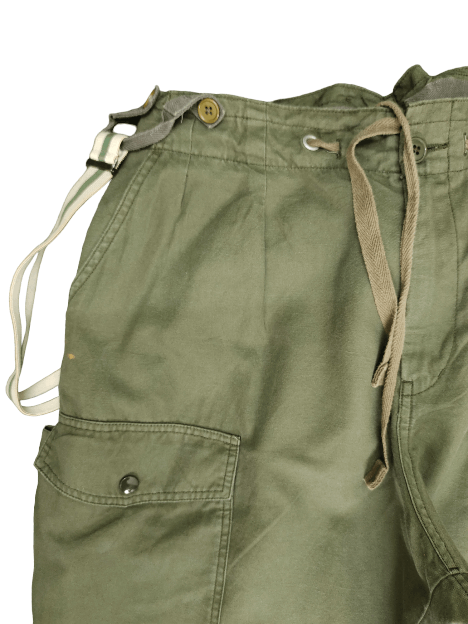 Johnbull Vtg 90s Johnbull OG Military Baggy Cargo Pant With Suspender Size US 34 / EU 50 - 3 Thumbnail
