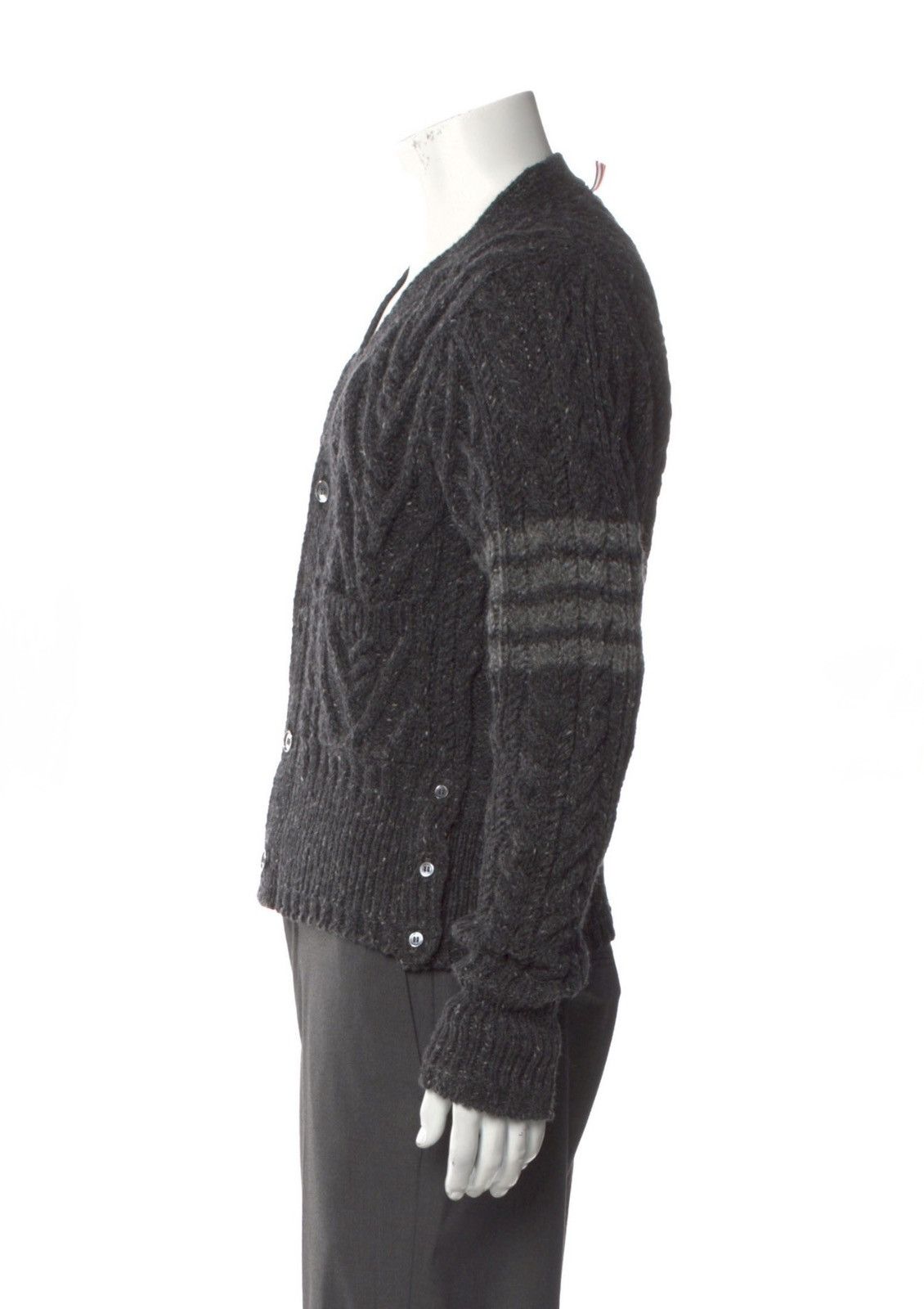 Thom Browne Thom Browne Diagonal Cable Mohair Wool Cardigan Size US M / EU 48-50 / 2 - 5 Thumbnail