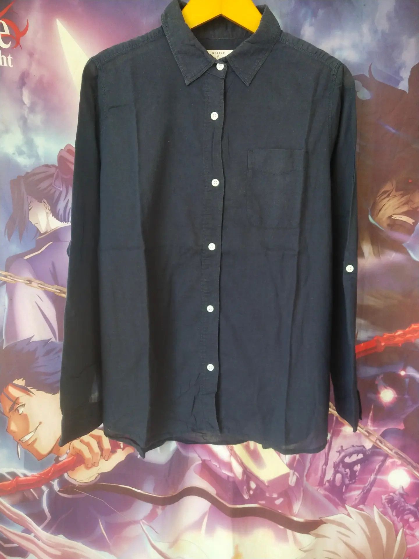 ABAHOUSE Abahouse Myself Navy Pocket Shirt Size M / US 6-8 / IT 42-44 - 1 Thumbnail
