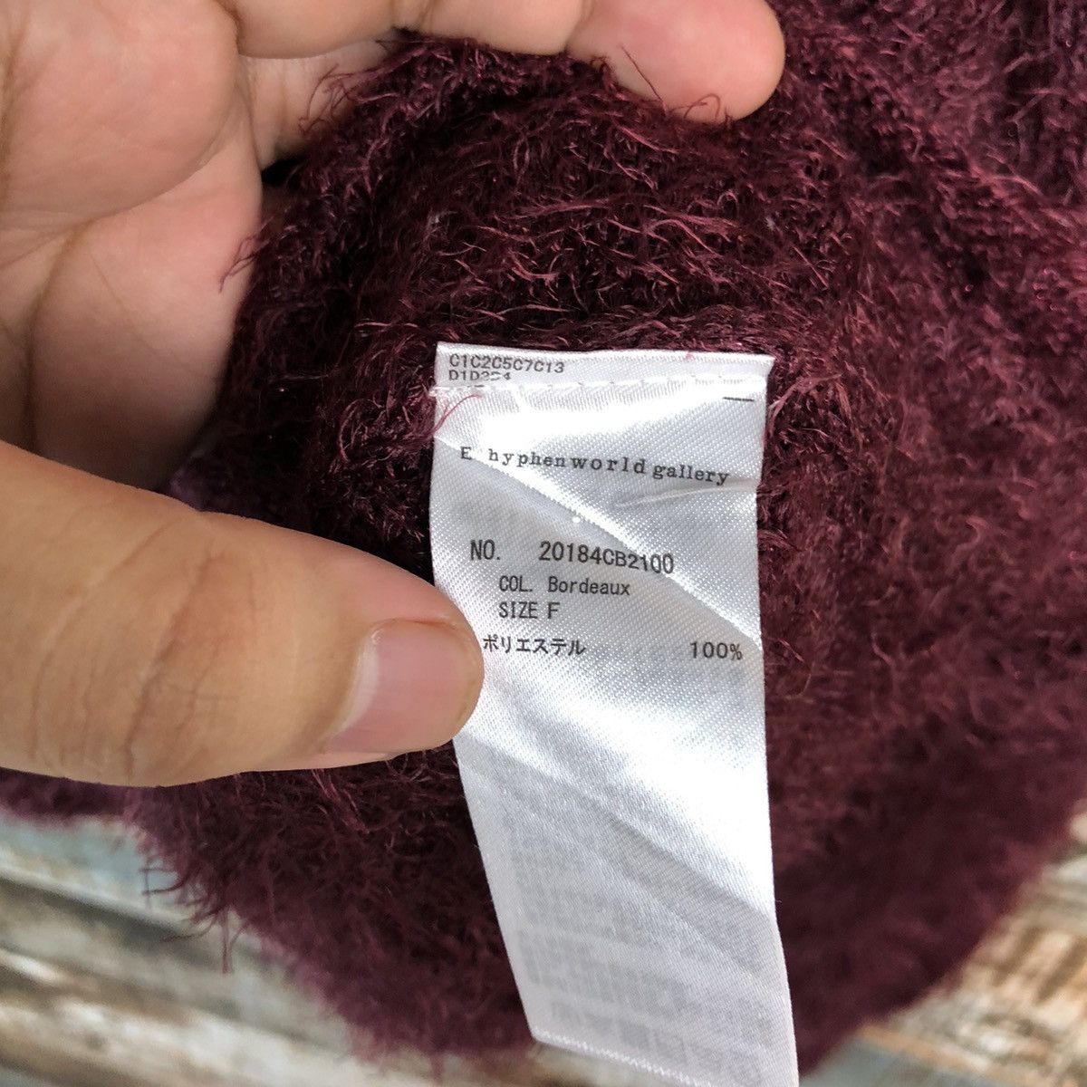 Homespun Knitwear × Japanese Brand DLL Hypen World Gallery Maroon Mohair Knitwear #C427 Size S / US 4 / IT 40 - 11 Thumbnail