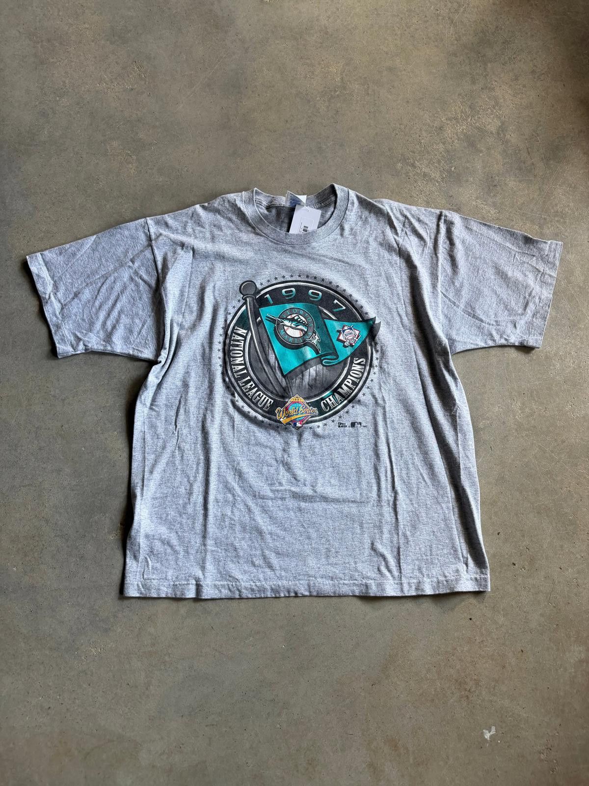 Pro Player VTG 1997 Florida Marlins National League Champions Tee Sz XL Size US XL / EU 56 / 4 - 1 Thumbnail