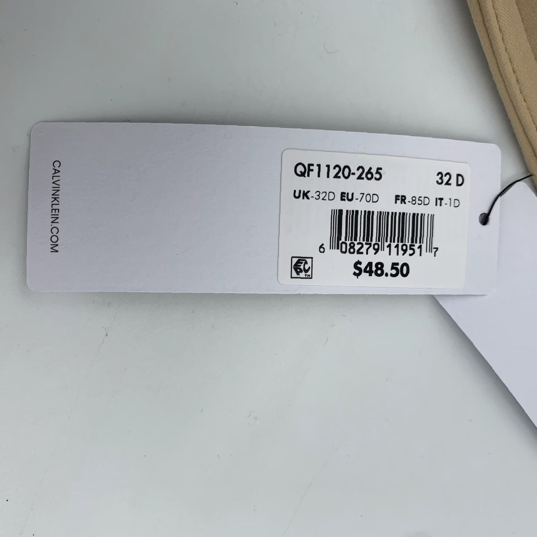 Calvin Klein Calvin Klein Bra Womens 32D Beige Push Up Plunge Underwire Memory Foam Molded Padded Size ONE SIZE - 4 Thumbnail