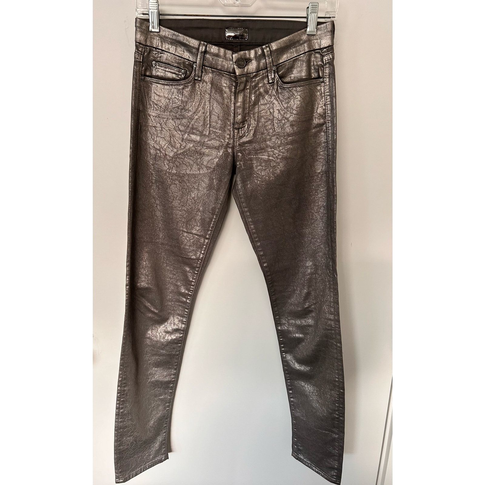 MOTHER MOTHER The Looker Gunmetal Coated Skinny women’s Jean 26 Size 26" / US 2 / IT 38 - 2 Thumbnail