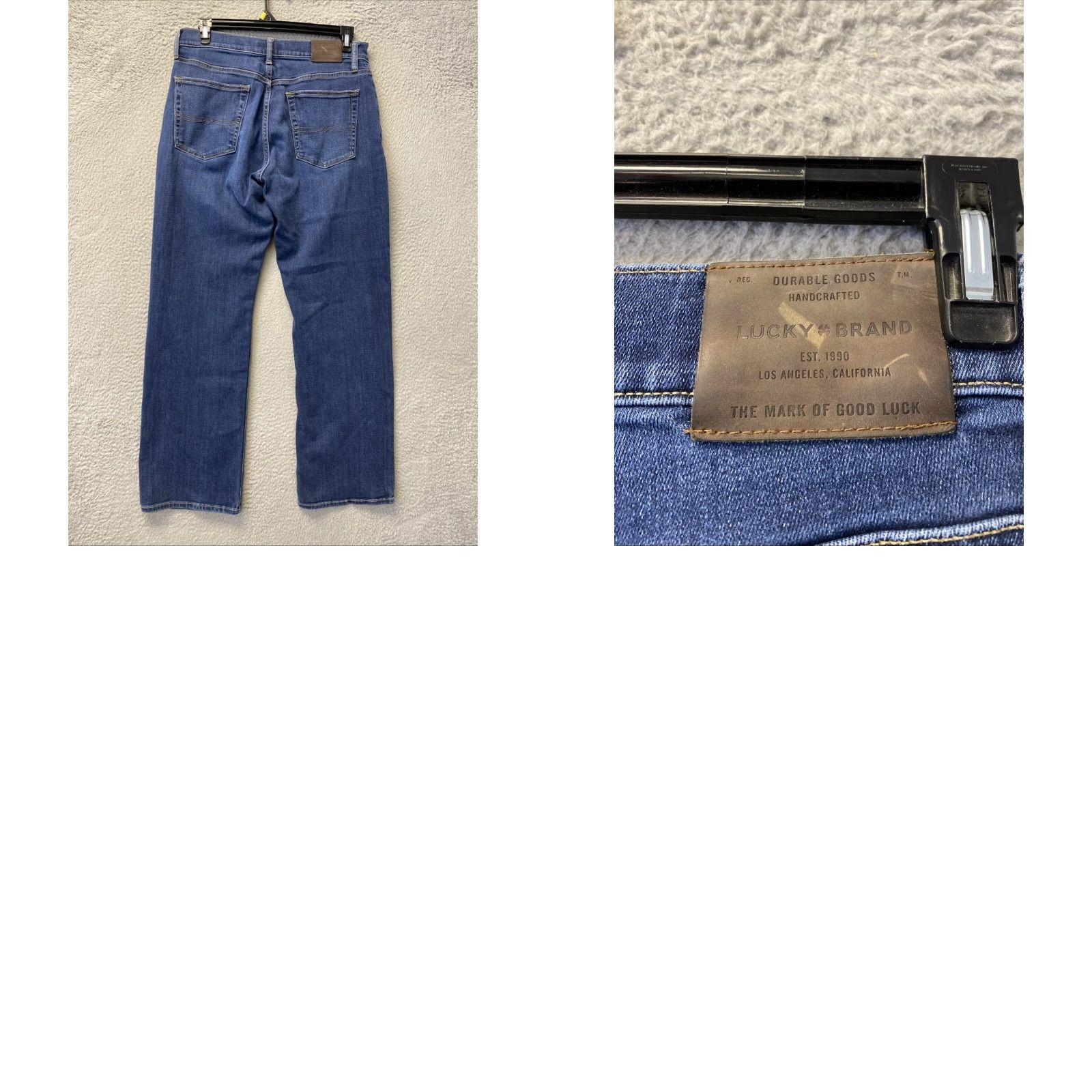 Lucky Brand Lucky Brand Jeans Adult 33X32 Blue Relaxed Bootcut Stretch Regular Inseam 32 Size 24" / US 00 / IT 34 - 8 Thumbnail