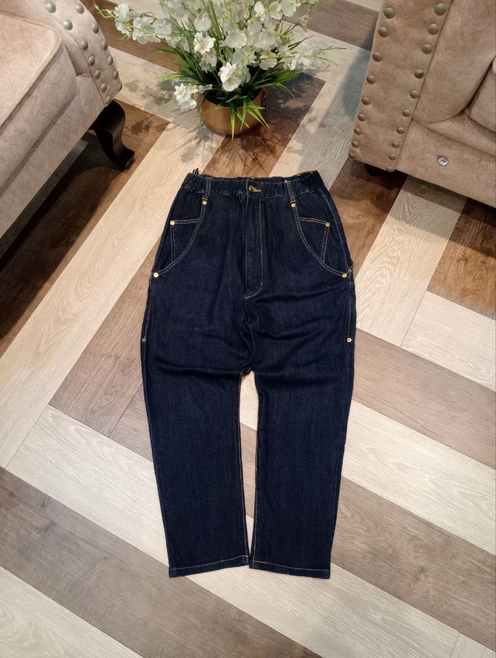 mercibeaucoup VINTAGE MERCIBEAUCOUP ISSEY MIYAKE DROP CROTCH INDIGO PANTS Size 28" / US 6 / IT 42 - 1 Thumbnail