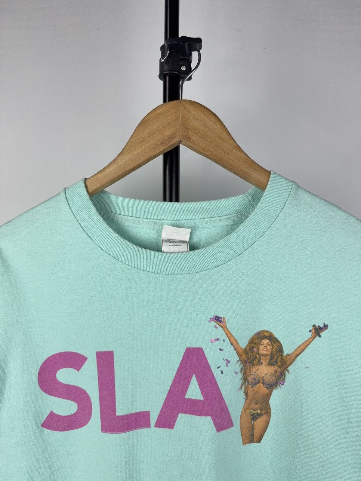 Band Tees × Vintage Rare 00s SLAY Tee Pop Diva Madonna Style Y2K Aqua Graphic L Size US L / EU 52-54 / 3 - 2 Thumbnail