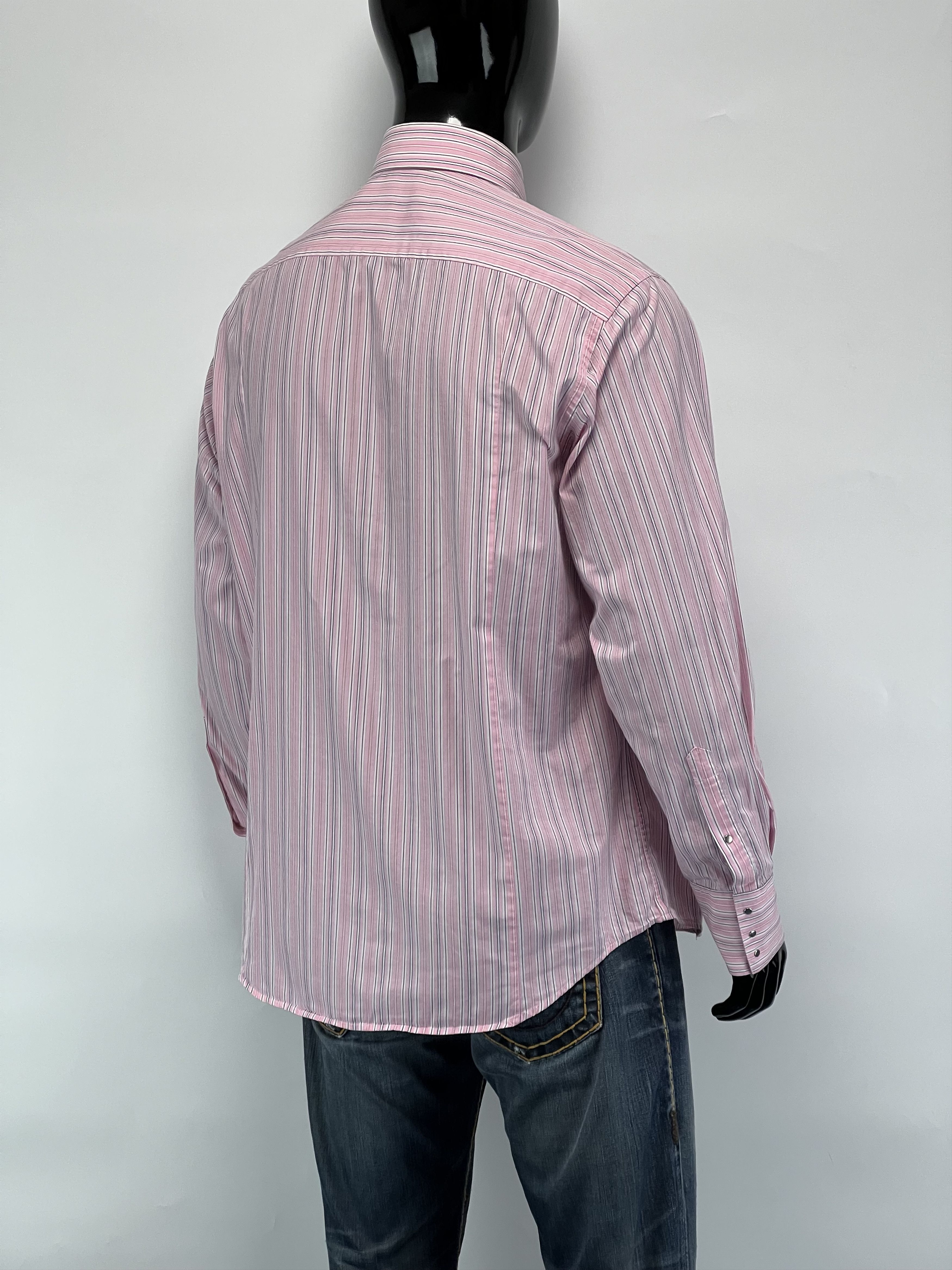 Thierry Mugler Thierry Mugler Striped Long Sleeve Button Up Shirt Size 44 Size US XL / EU 56 / 4 - 2 Thumbnail