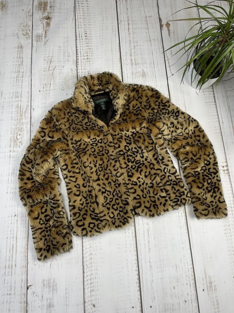 Ralph Lauren Ralph Lauren Fur Jacket Leopard Print Avant Garde Size S / US 4 / IT 40 - 1 Thumbnail