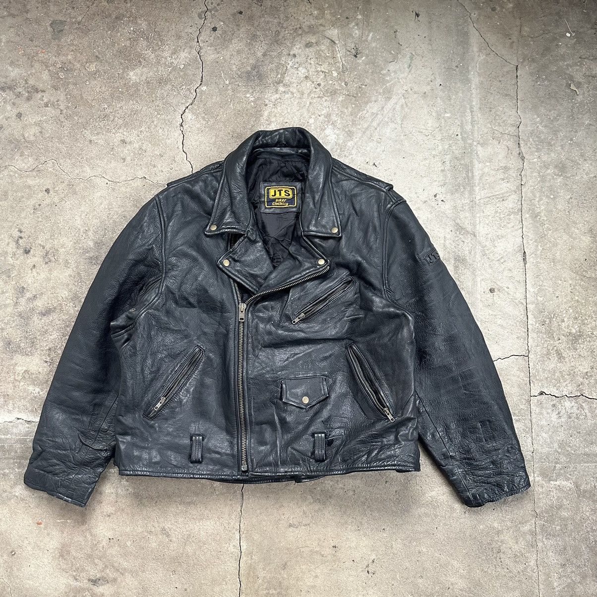 Genuine Leather Vintage Leather moto biker Jacket y2k jacket Size US XXL / EU 58 / 5 - 2 Thumbnail