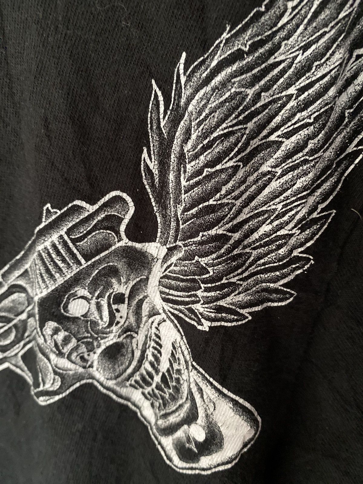 Tornado Mart 🔥2009 Skull Guns Tattoo fire flame art tee Size US M / EU 48-50 / 2 - 5 Thumbnail