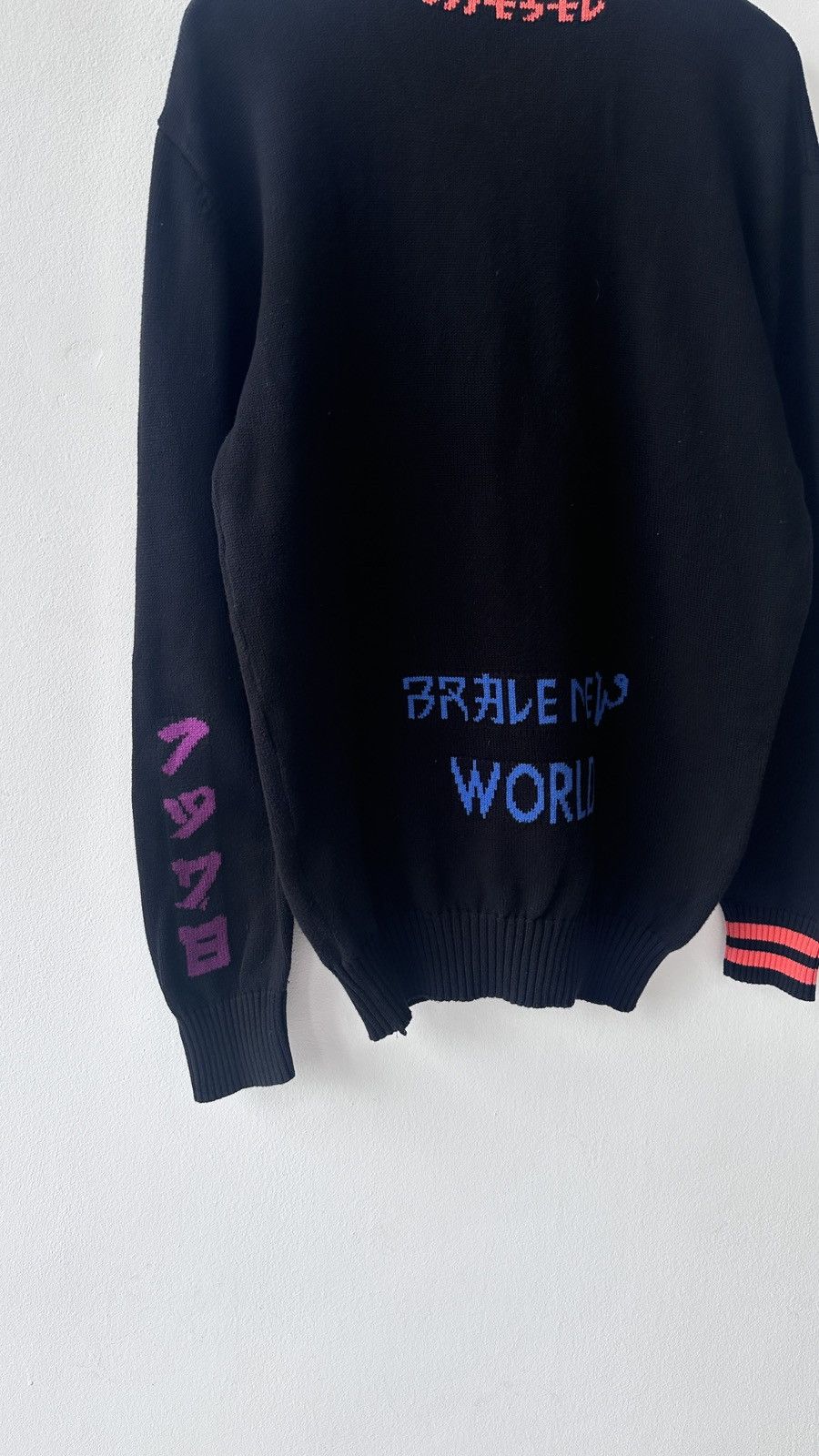Diesel Diesel Cyber Knit Sweater Brave New World Japanese Graphics Size US XL / EU 56 / 4 - 11 Thumbnail