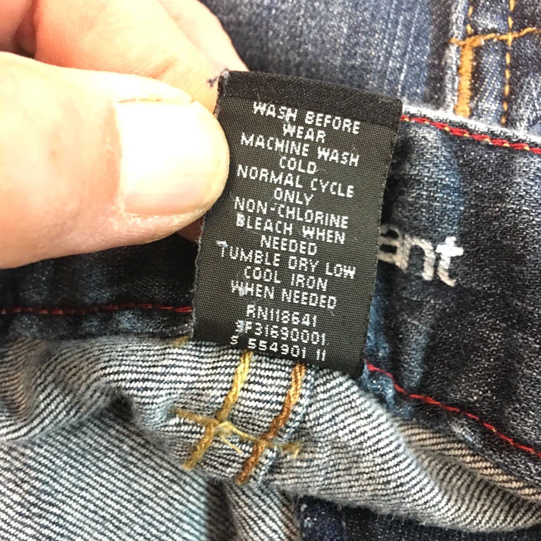 Vintage VINTAGE Lane Bryant Womens Cropped Cuffed Dark Wash Blue Denim Jeans Size 18P 40x19 Womens Size 40" / US 18 - 6 Thumbnail