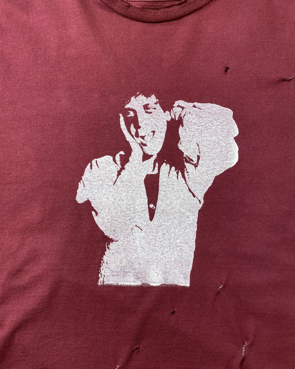 Band Tees Vintage-washed Faded and Distressed Lou Reed Band T Shirt Size US L / EU 52-54 / 3 - 3 Thumbnail
