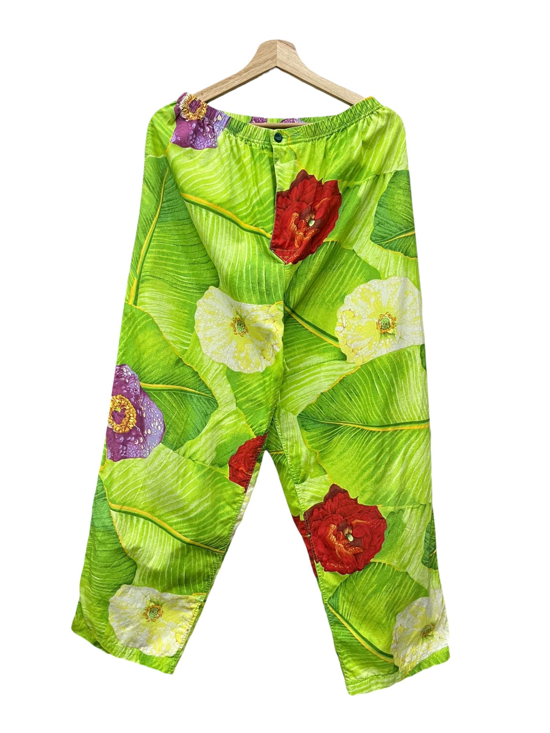 Kenzo Vintage Kenzo Water Lily Banana Leaf Shirt Pants Set Japan Size US L / EU 52-54 / 3 - 3 Thumbnail