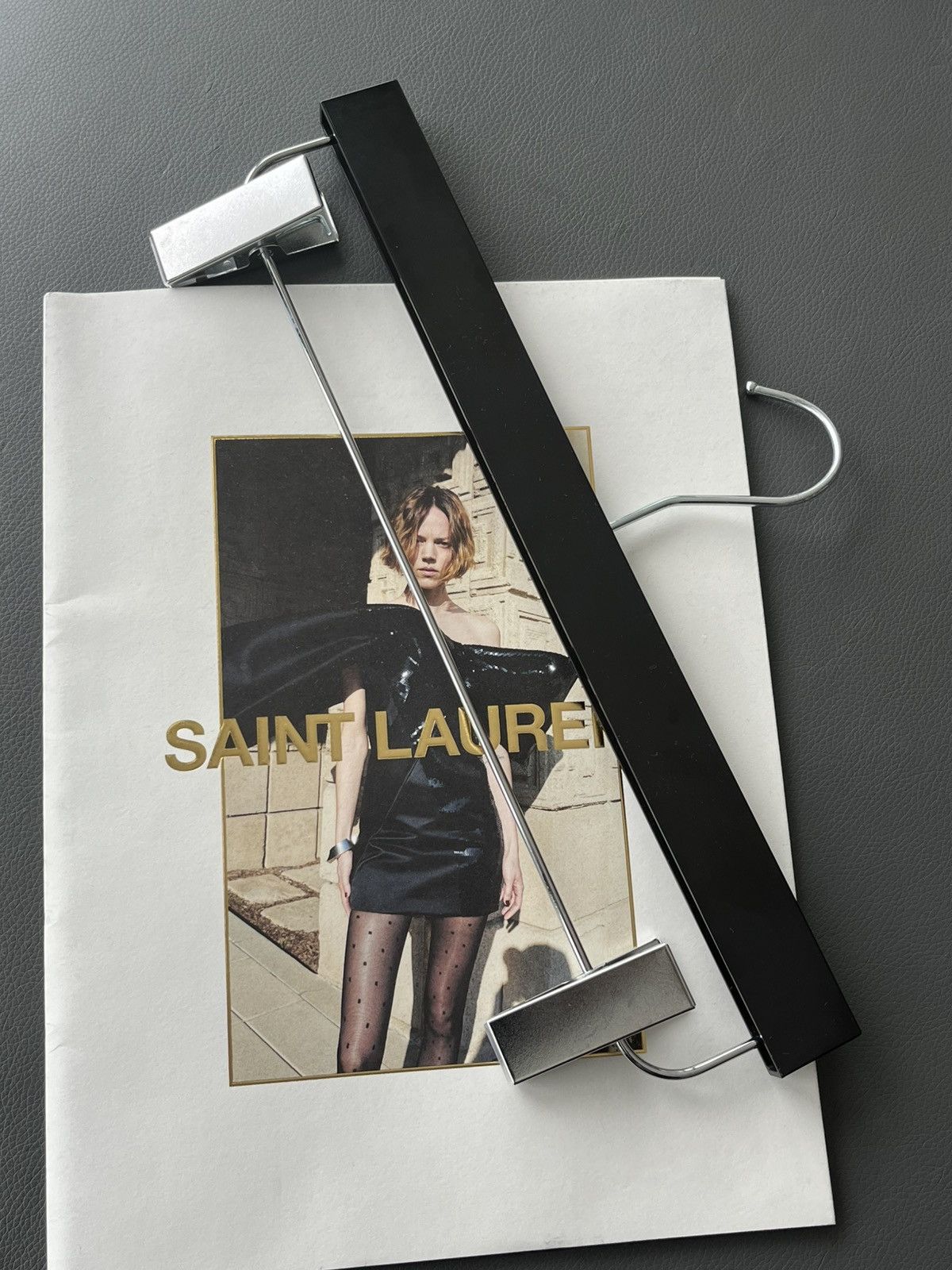 Saint Laurent Paris × Yves Saint Laurent Hard to find - Saint Laurent Official Logo Denim Hanger Size ONE SIZE - 5 Thumbnail