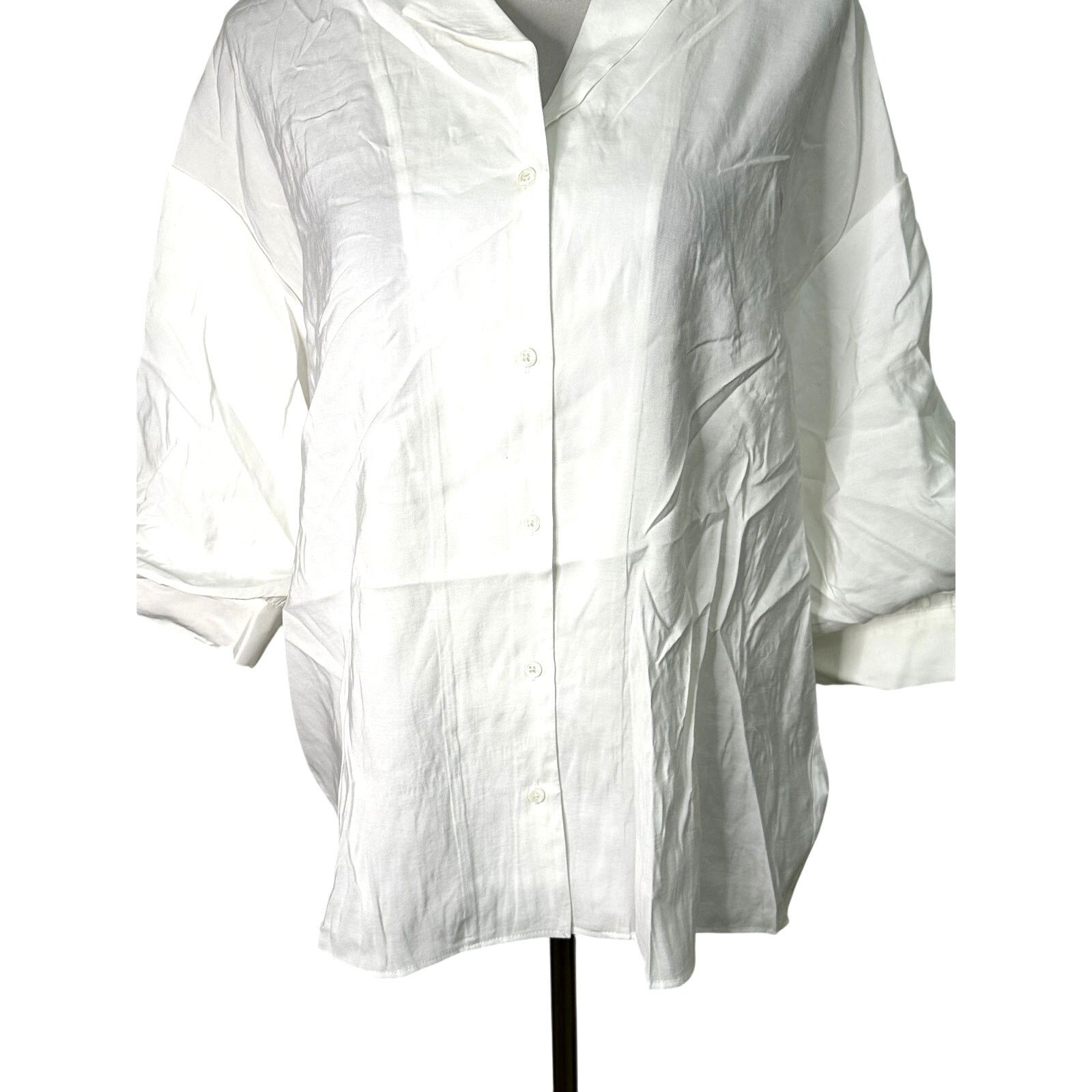 Other Endless Rose Blouse Oversized Fit Button Down White XS NWOT Size XS / US 0-2 / IT 36-38 - 4 Thumbnail
