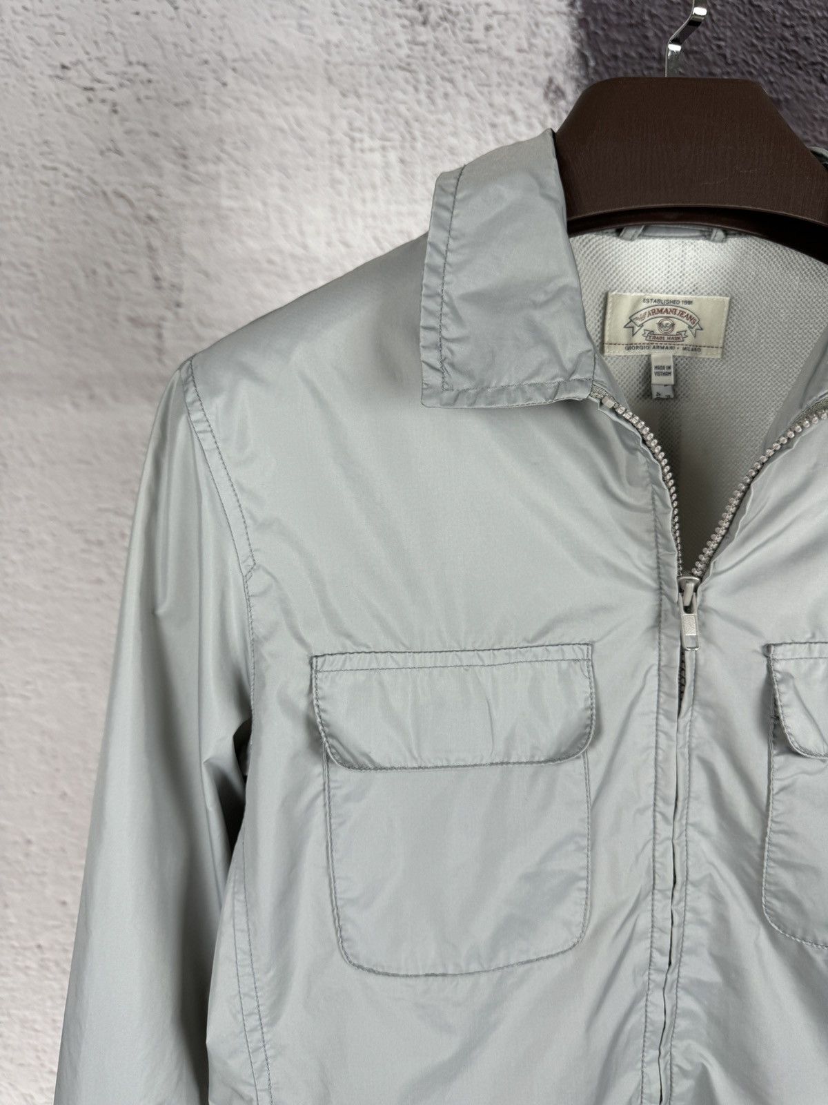 Armani ARMANI JEANS N. Pro Garment grey nylon coach jacket Size US S / EU 44-46 / 1 - 3 Thumbnail