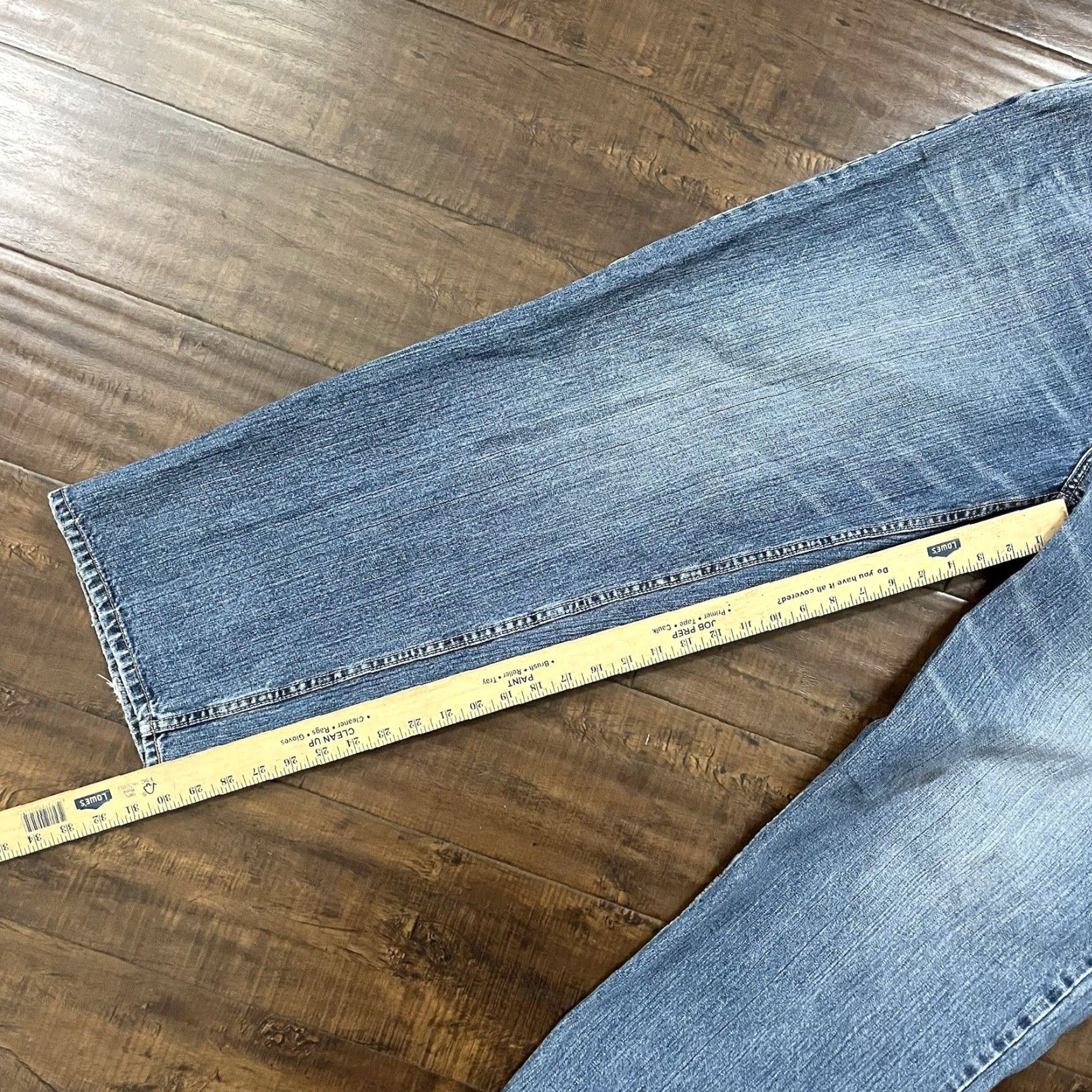 Vintage VINTAGE Plugg Jeans Mens 40x30 Baggy Wide Leg 90s Y2K Skater Hip Hop Grunge Straight Jeans 5-Pocket Blue Cotton Denim Mens Size US 40 / EU 56 - 4 Thumbnail
