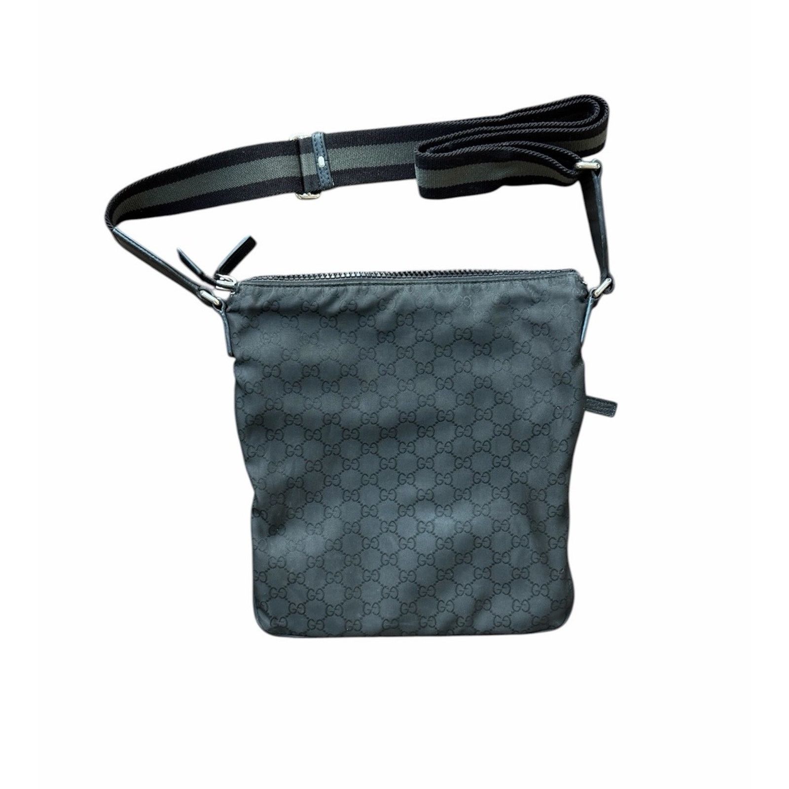 Gucci Gucci Nylon GG Monogram Medium Black Messenger Bag Size ONE SIZE - 2 Thumbnail