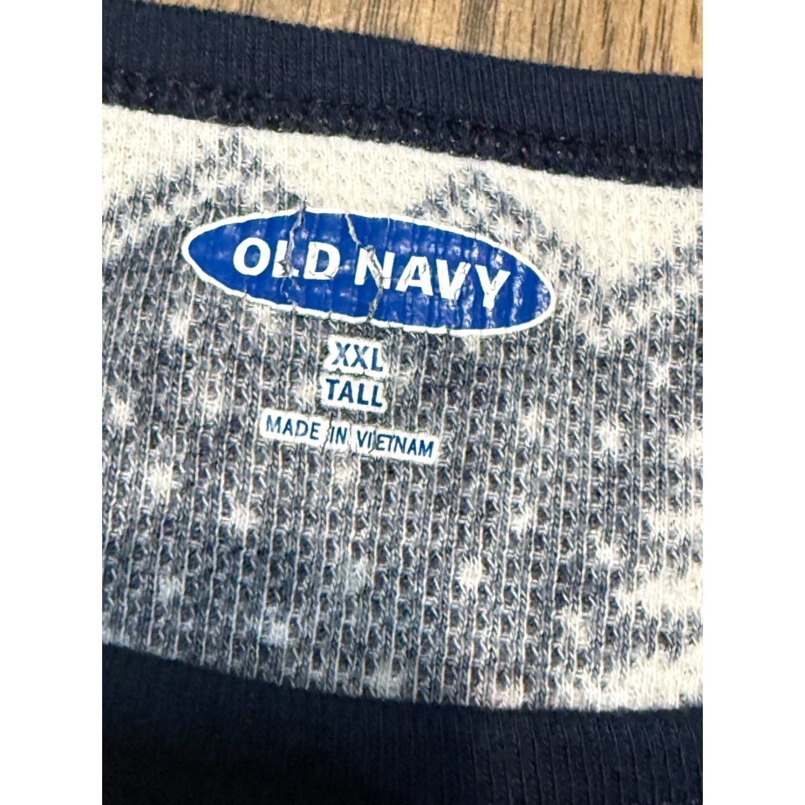 Old Navy VINTAGE Old Navy Shirt Womens 2XL Tall Blue White Long Sleeve Printed Thermal Casual Fall Spring Summer Winter Womens Size XXL / US 16-18 / IT 52-54 - 5 Thumbnail